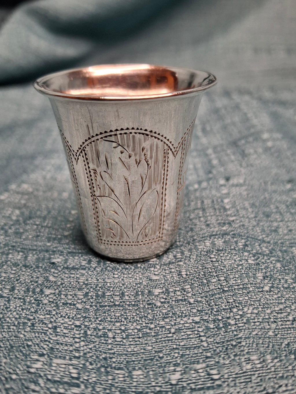 Imperial Russian 84 Silver Kiddush Cup Israel Eseevich Zakhoder (ИЕЗ) 1890–1900