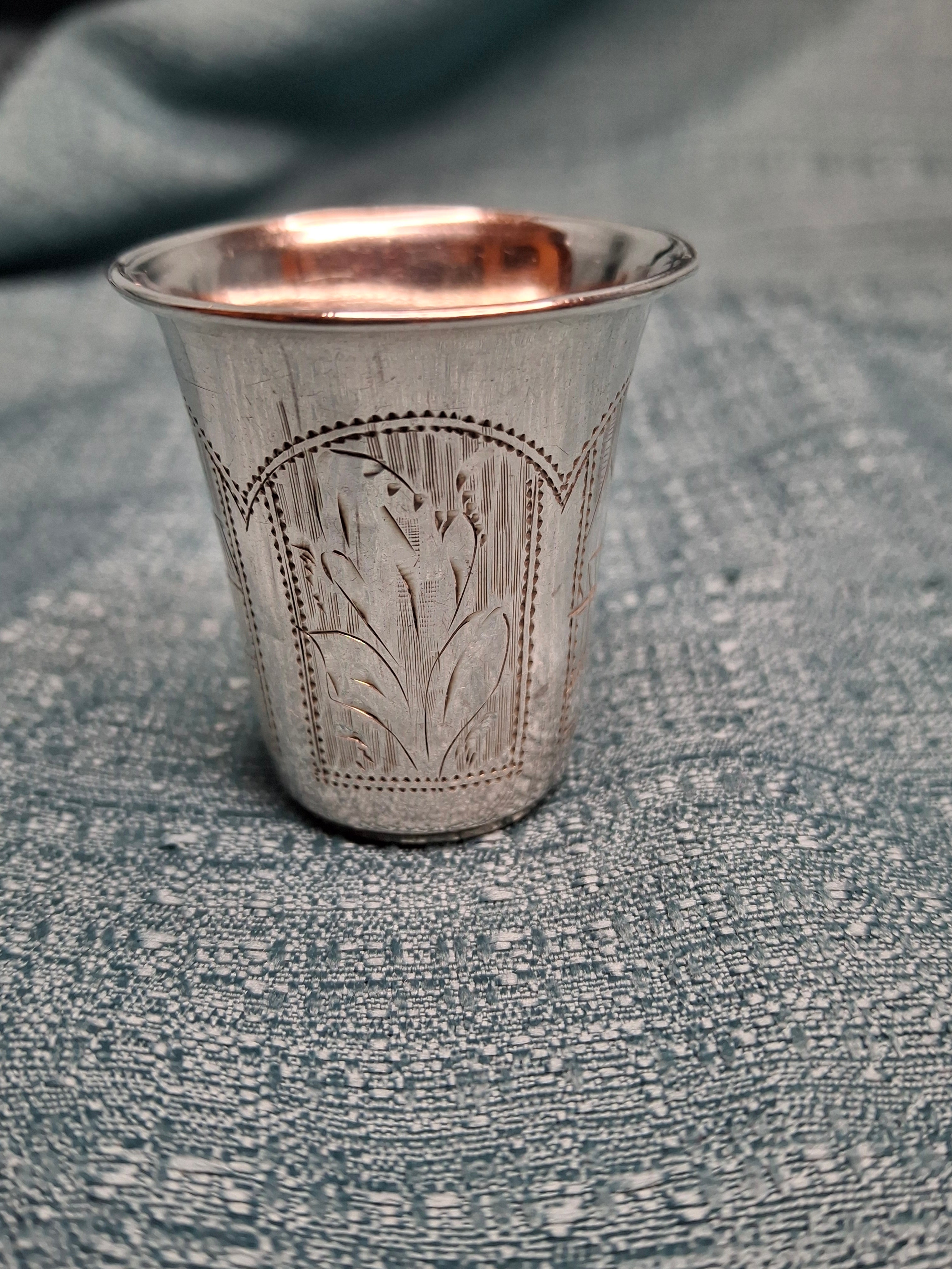 Imperial Russian 84 Silver Kiddush Cup Israel Eseevich Zakhoder (ИЕЗ) 1890–1900