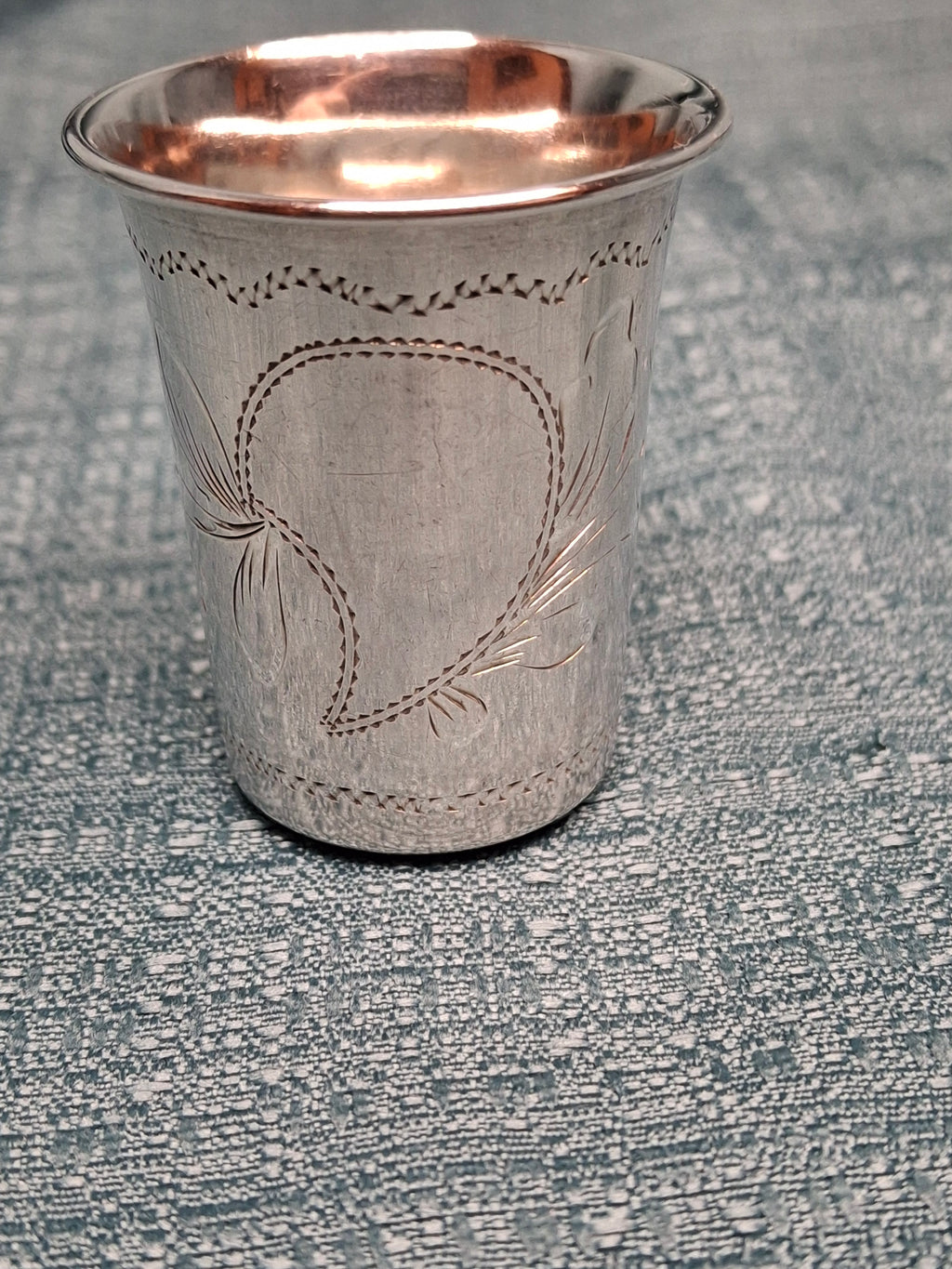 Antique Imperial Russian 84 Zolotnik Silver Kiddush Cup, Moscow, 1899-1908