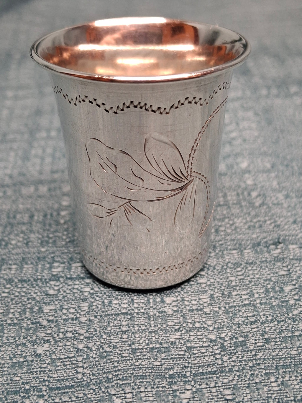 Antique Imperial Russian 84 Zolotnik Silver Kiddush Cup, Moscow, 1899-1908