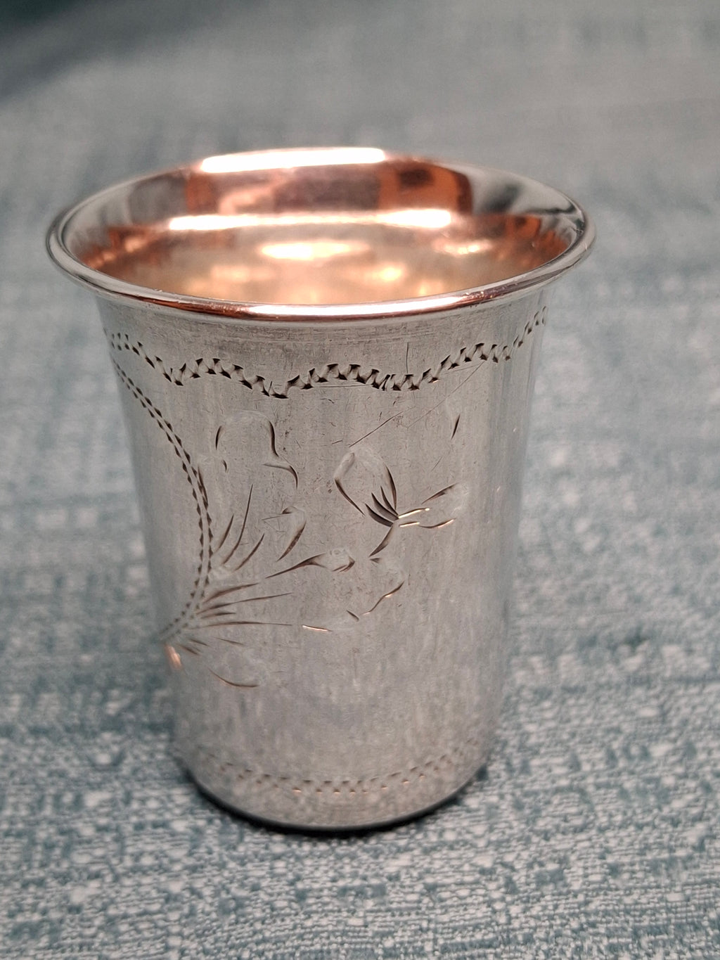 Antique Imperial Russian 84 Zolotnik Silver Kiddush Cup, Moscow, 1899-1908