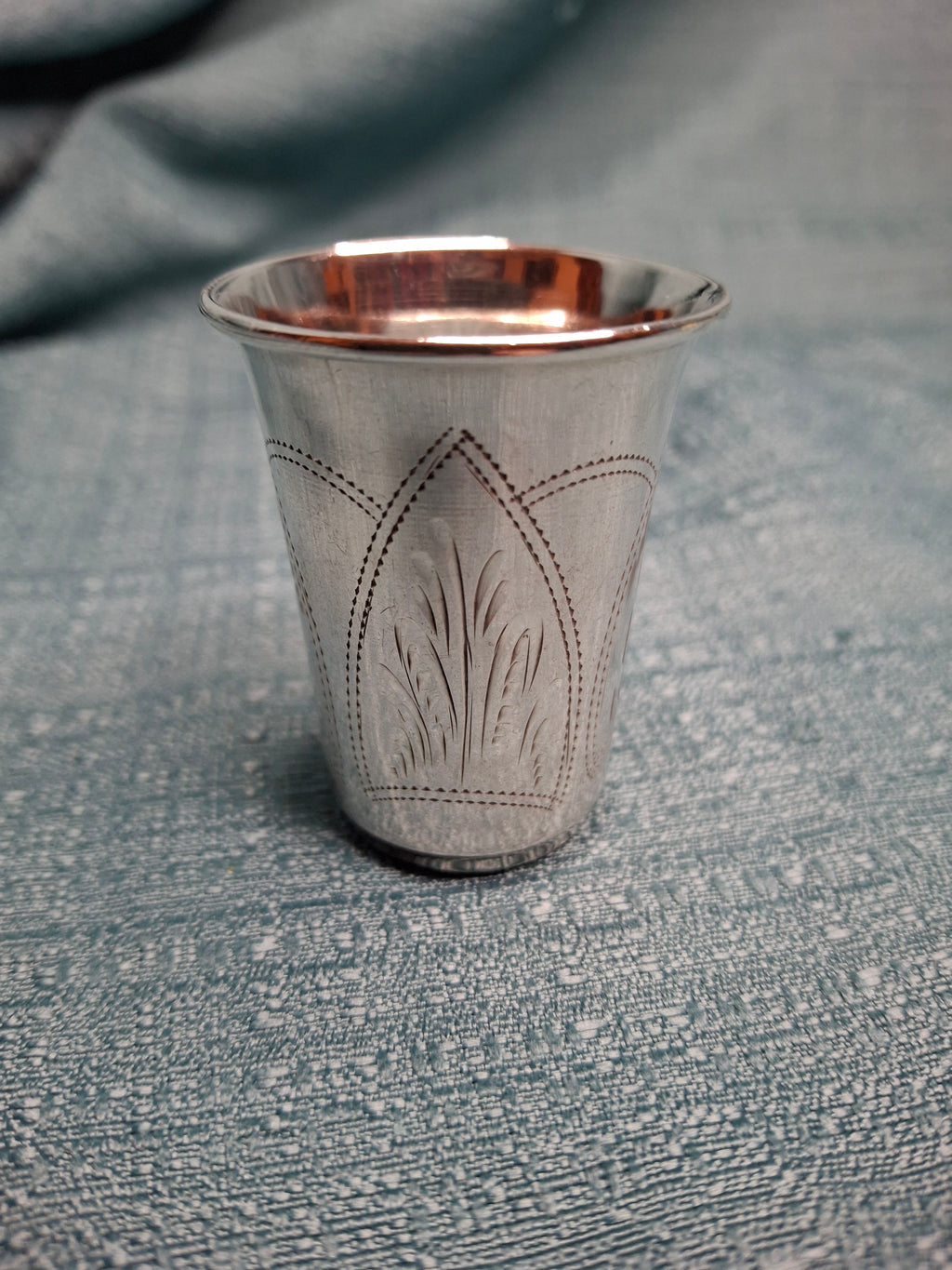 Lot of 3 Russian 84 Zolotnik Silver Kiddush Cups Israel Eseevich Zakhoder