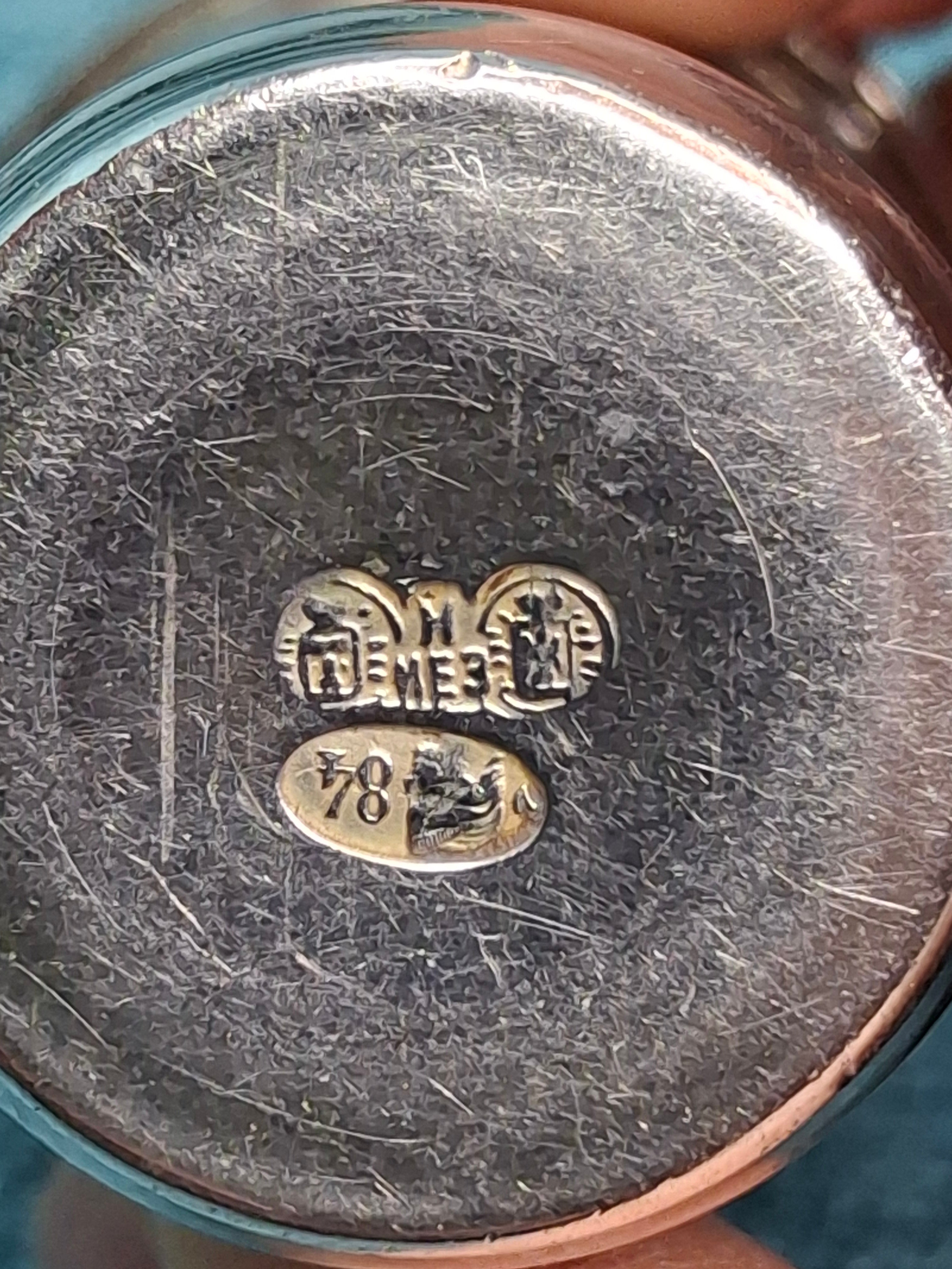 Lot of 3 Russian 84 Zolotnik Silver Kiddush Cups Israel Eseevich Zakhoder