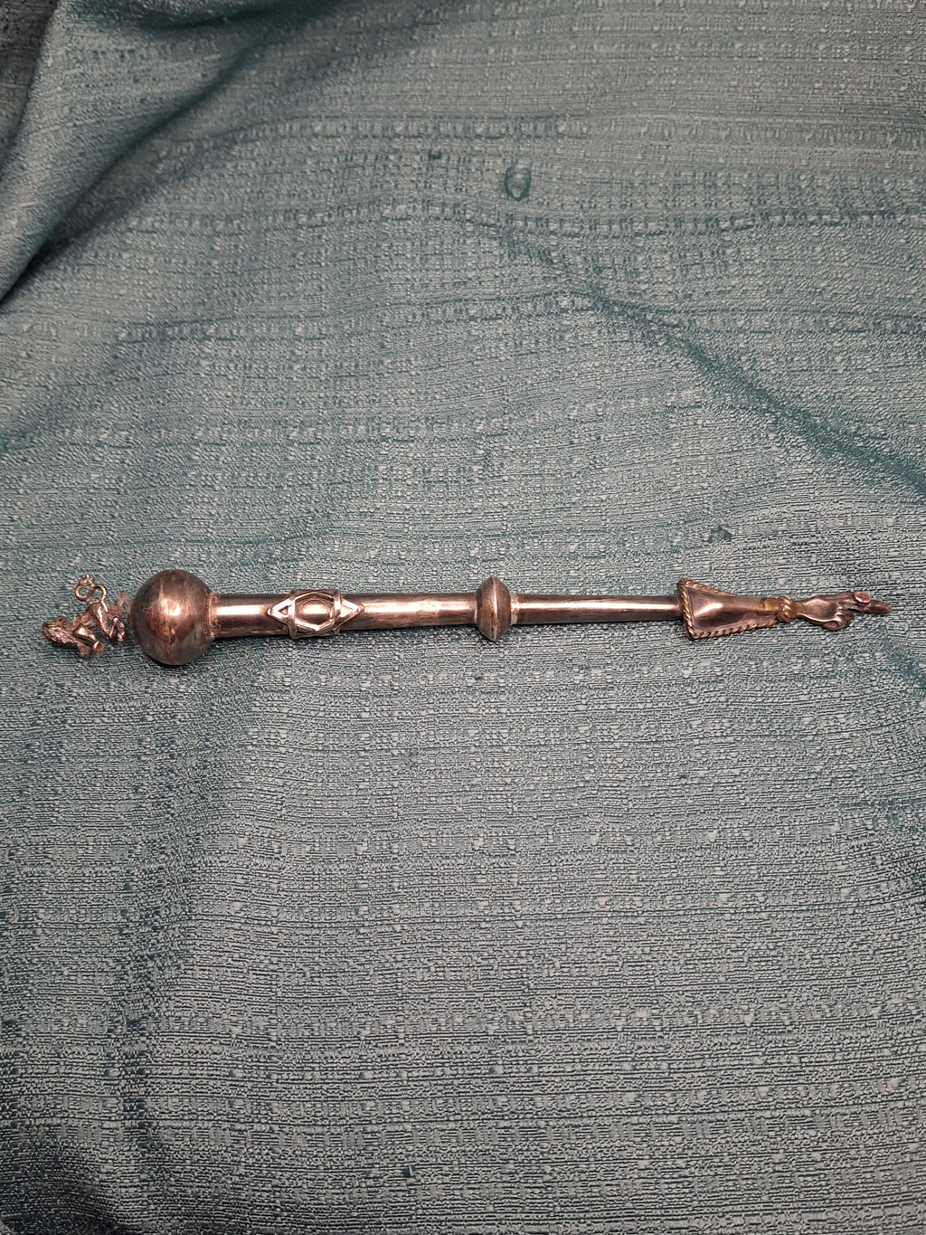 Antique 19thC Russian Silver 84 Torah Pointer Yad Lion of Judah Star of David 23g