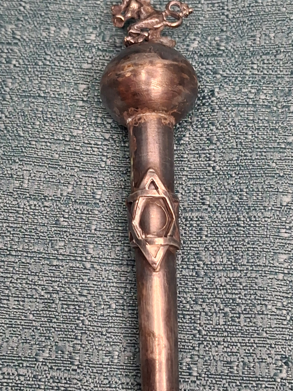 Antique 19thC Russian Silver 84 Torah Pointer Yad Lion of Judah Star of David 23g