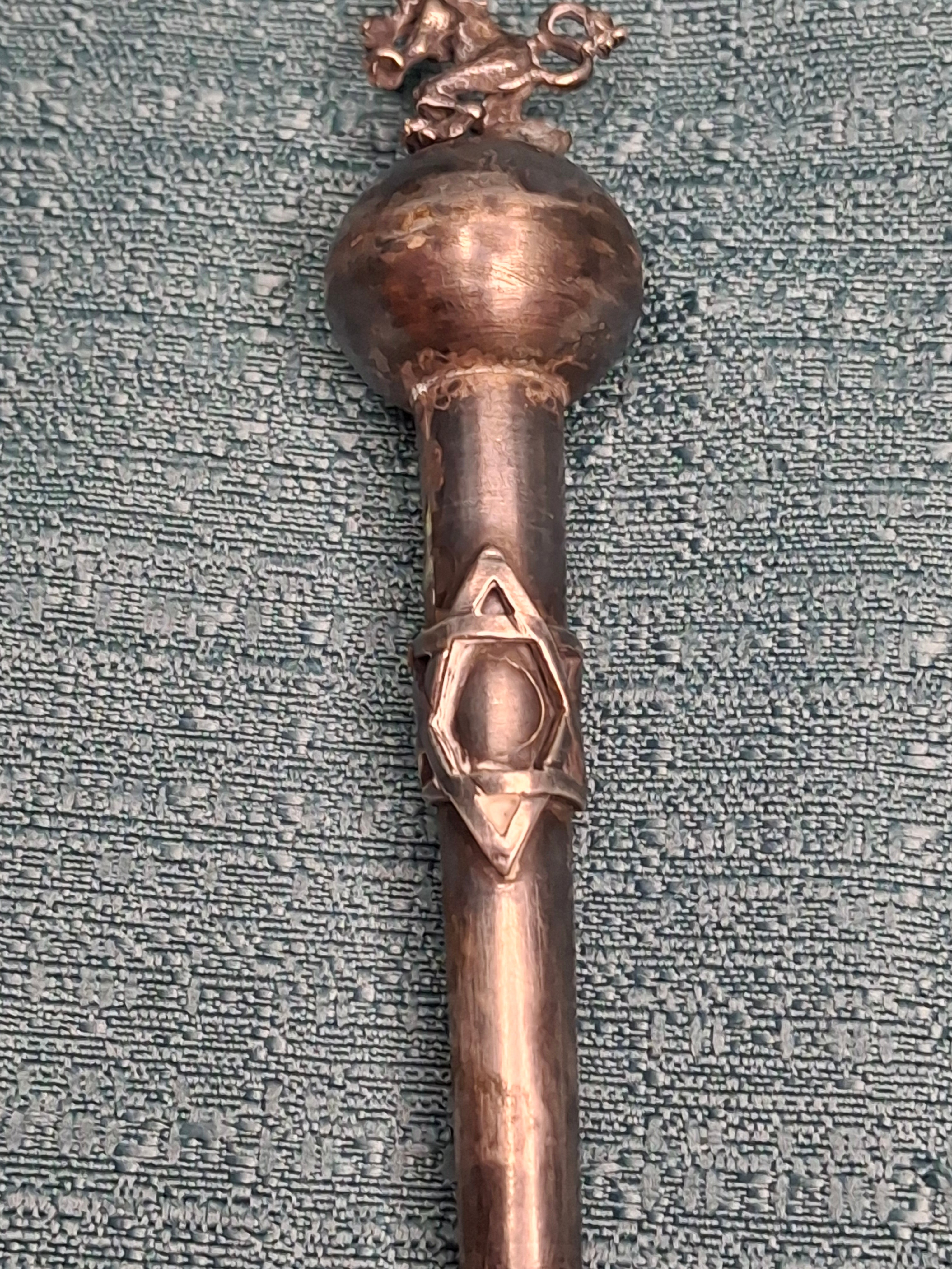 Antique 19thC Russian Silver 84 Torah Pointer Yad Lion of Judah Star of David 23g