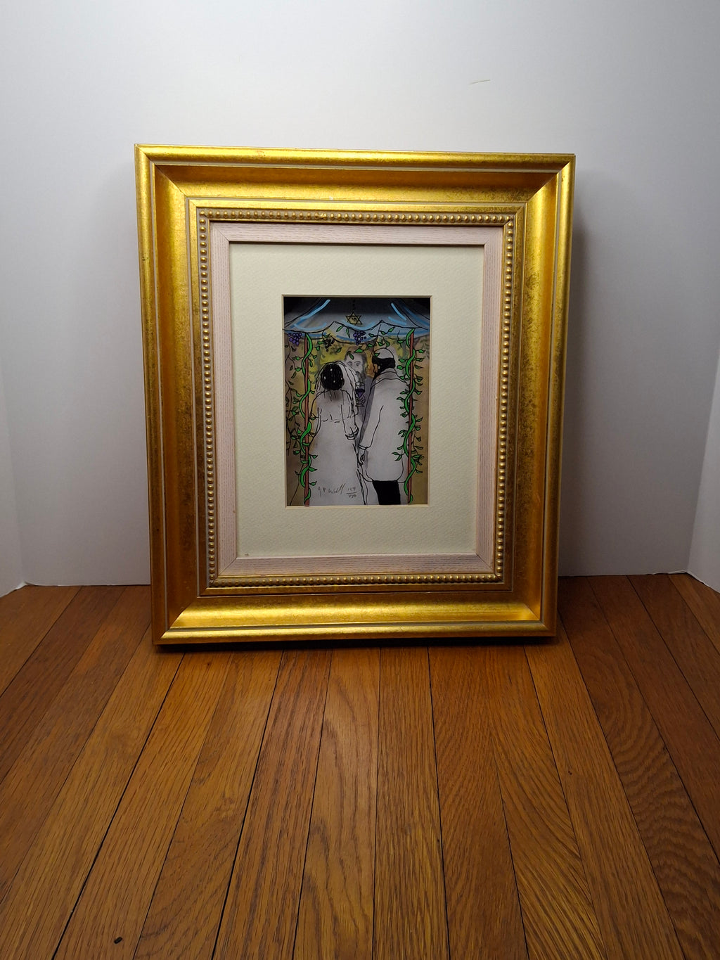 Jean-Pierre Weill "Chuppah" Signed Limited Edition 3D Vitreograph 129/450 Framed Jewish Wedding Scene with COA