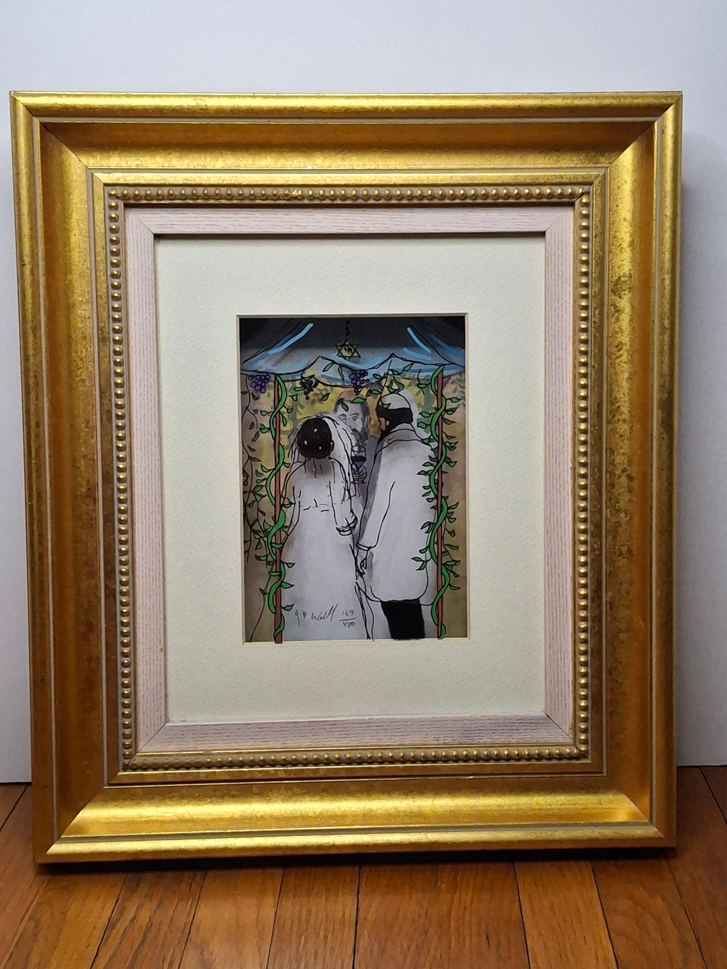 Jean-Pierre Weill "Chuppah" Signed Limited Edition 3D Vitreograph 129/450 Framed Jewish Wedding Scene with COA