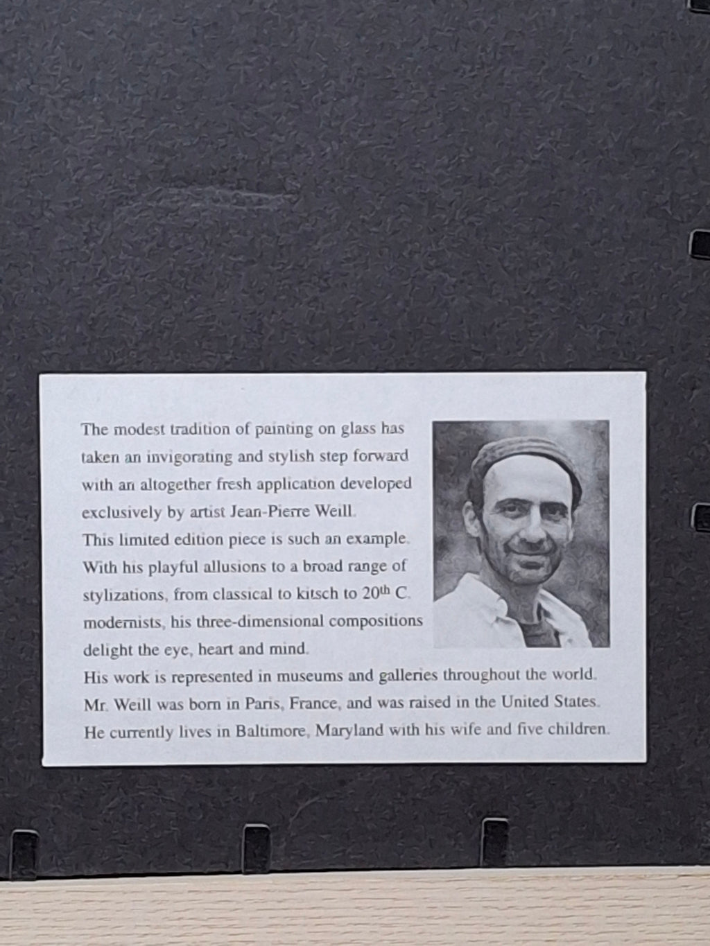 Jean-Pierre Weill "Chuppah" Signed Limited Edition 3D Vitreograph 129/450 Framed Jewish Wedding Scene with COA