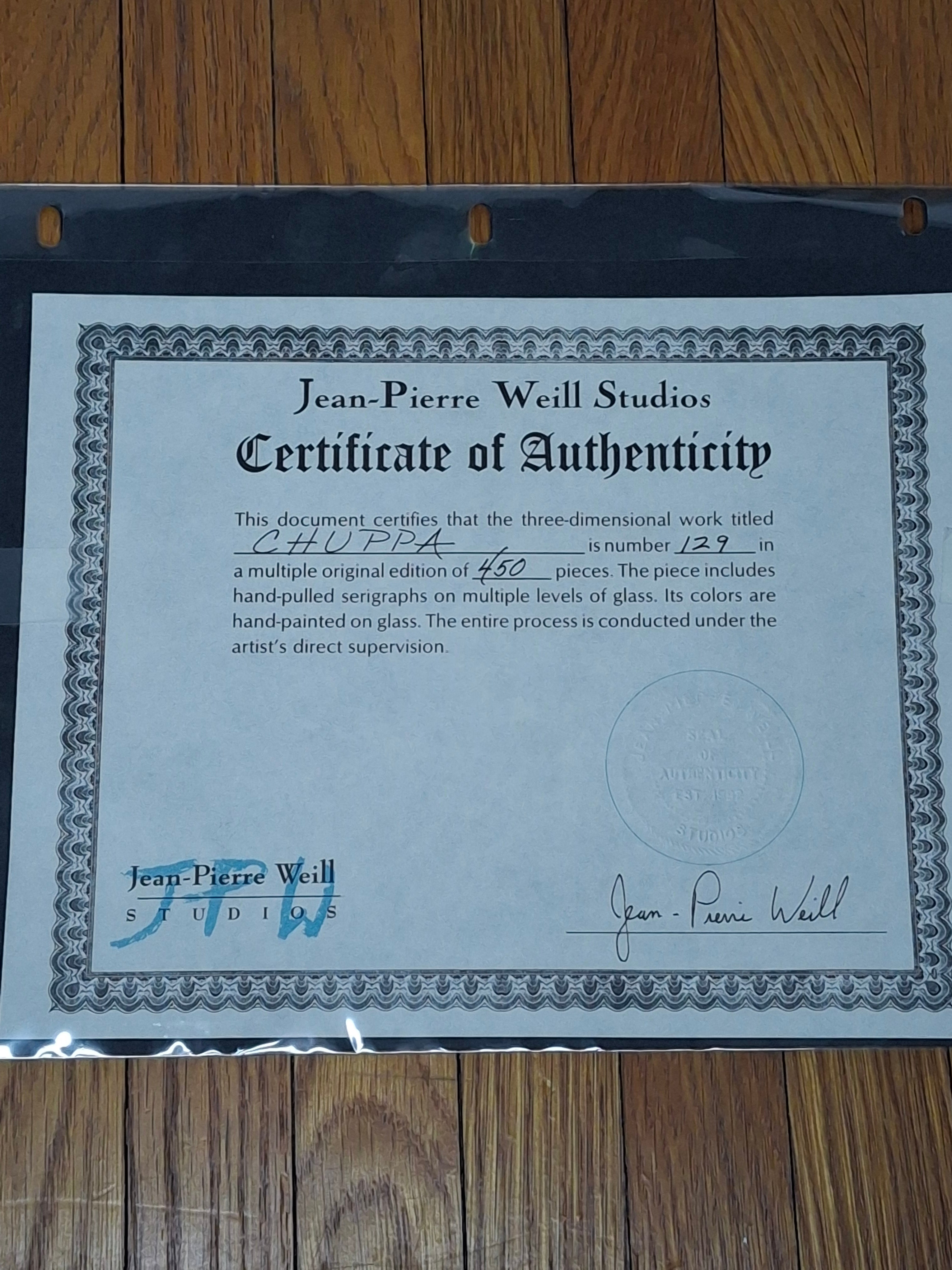 Jean-Pierre Weill "Chuppah" Signed Limited Edition 3D Vitreograph 129/450 Framed Jewish Wedding Scene with COA