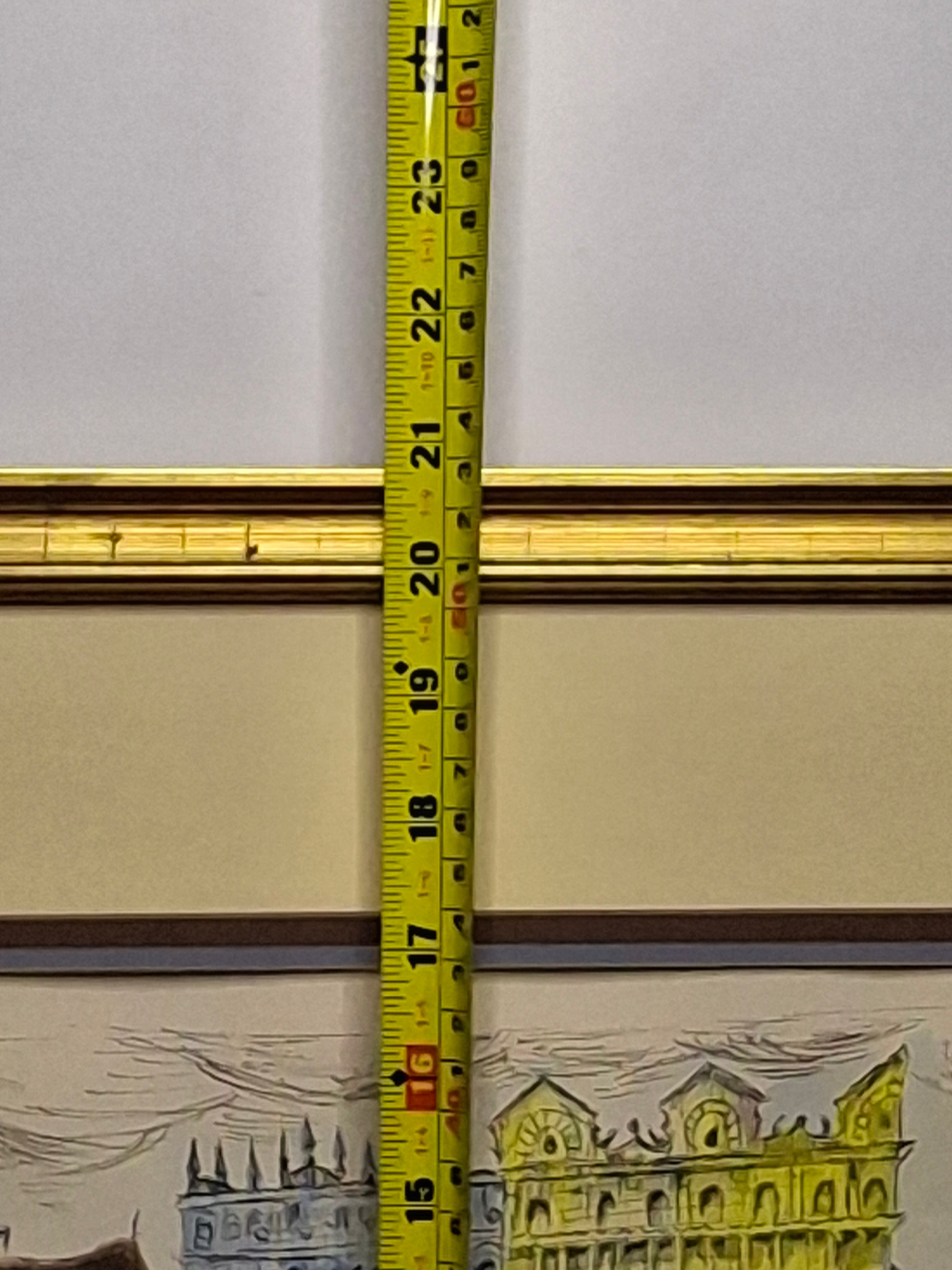 Vintage Limited Edition Hand-Colored Lithograph "Safed Street Scene with Fiddler" by Israeli Artist Artur Bar-On (Ba-Bar), Signed & Numbered 26/150