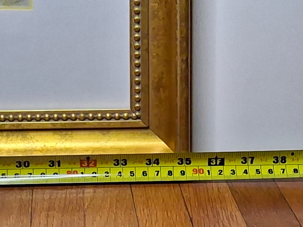 Leon Azoulay Signed Limited Edition Lithograph (125/500) "Parting of the Red Sea" Micro-Calligraphy Judaica Artwork Framed