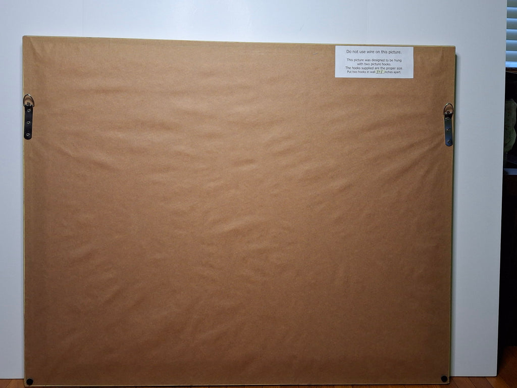 Leon Azoulay Signed Limited Edition Lithograph (125/500) "Parting of the Red Sea" Micro-Calligraphy Judaica Artwork Framed