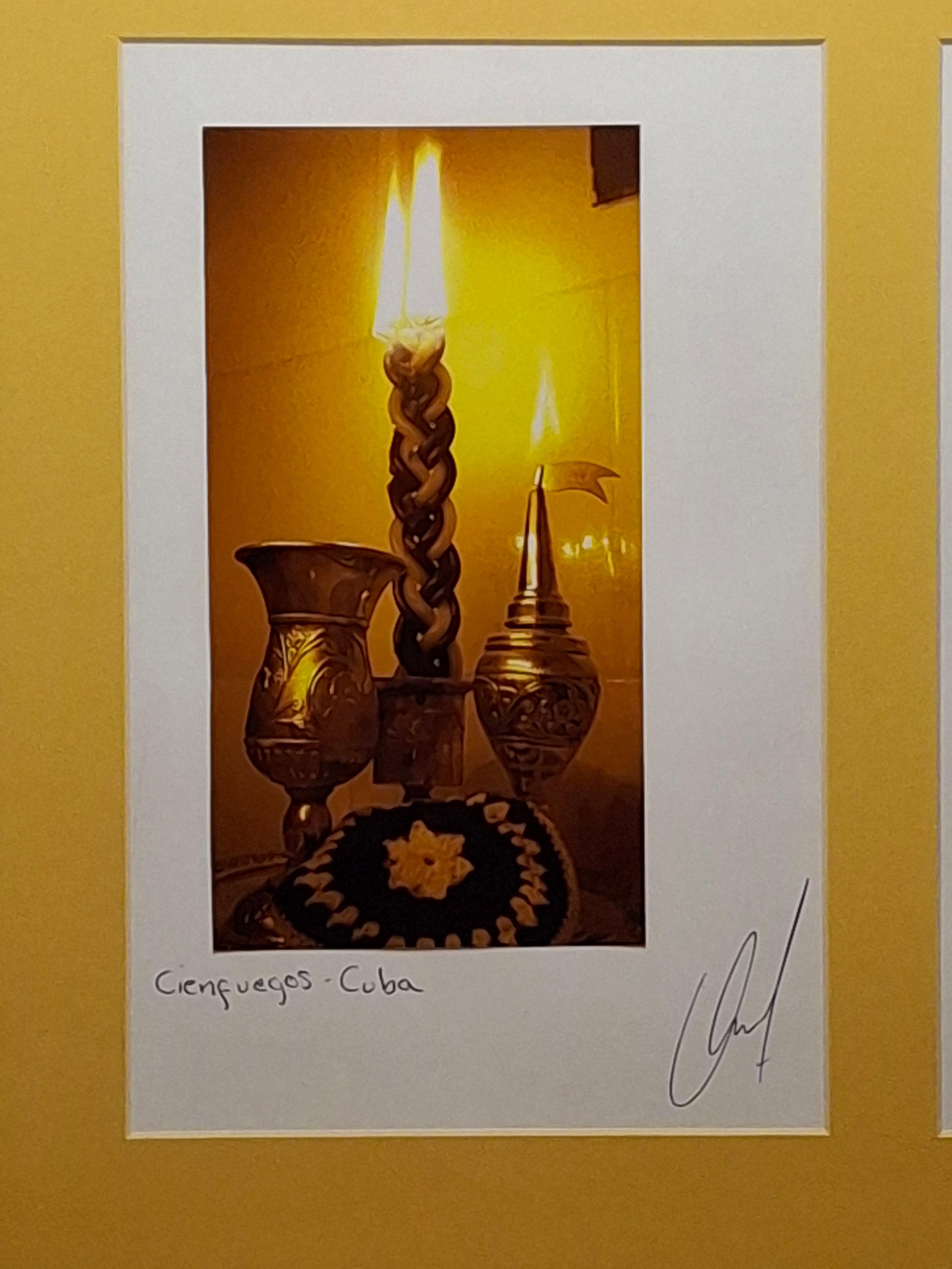Humberto Mayol Signed Diptych: Jewish Cuba Cienfuegos Ritual Photography - Framed