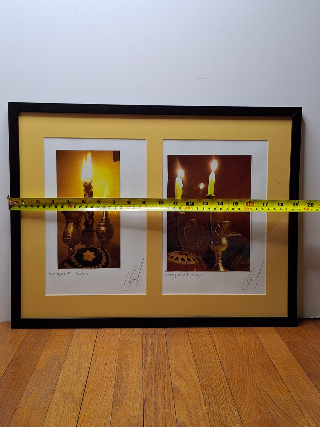 Humberto Mayol Signed Diptych: Jewish Cuba Cienfuegos Ritual Photography - Framed