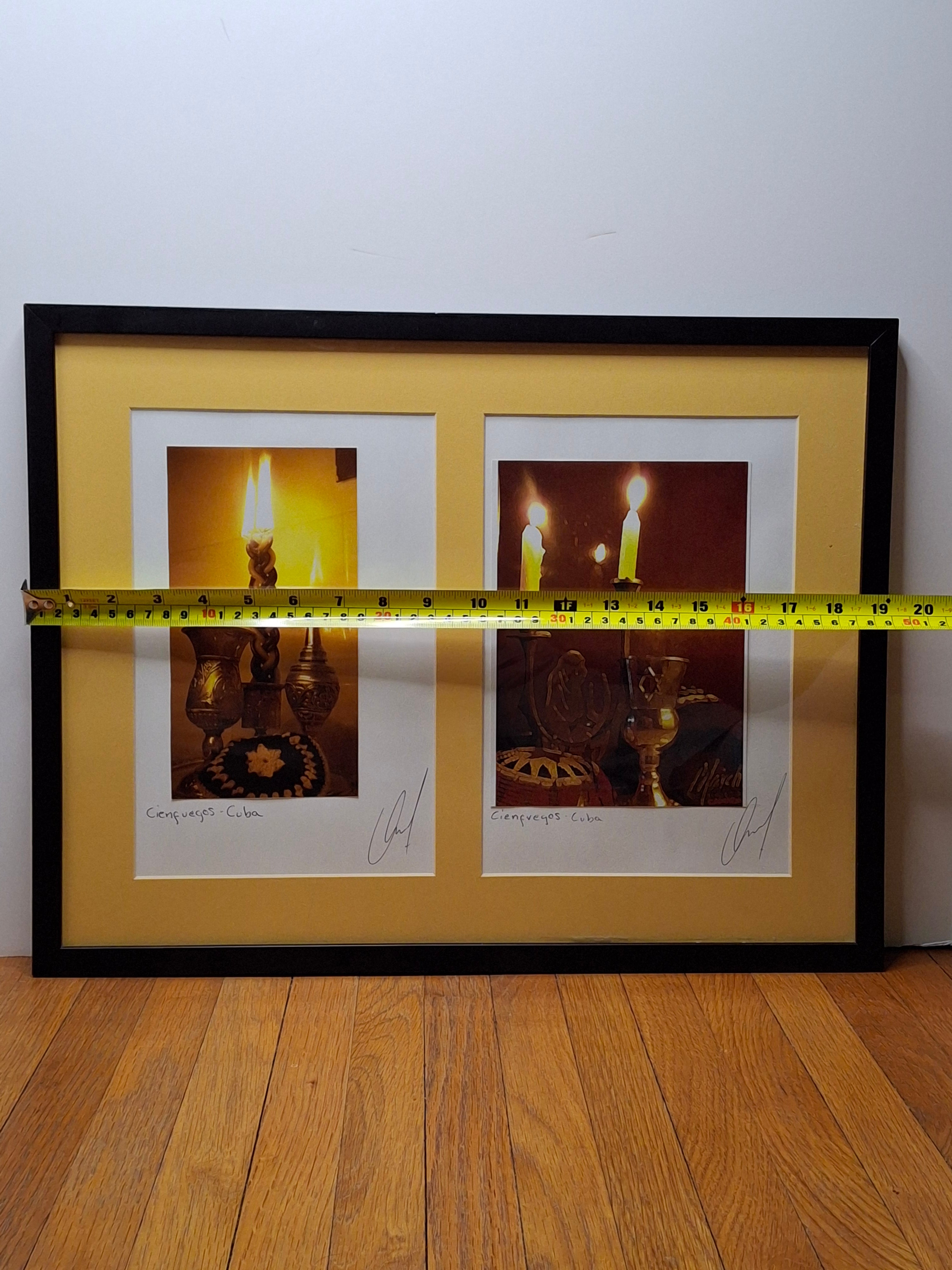 Humberto Mayol Signed Diptych: Jewish Cuba Cienfuegos Ritual Photography - Framed