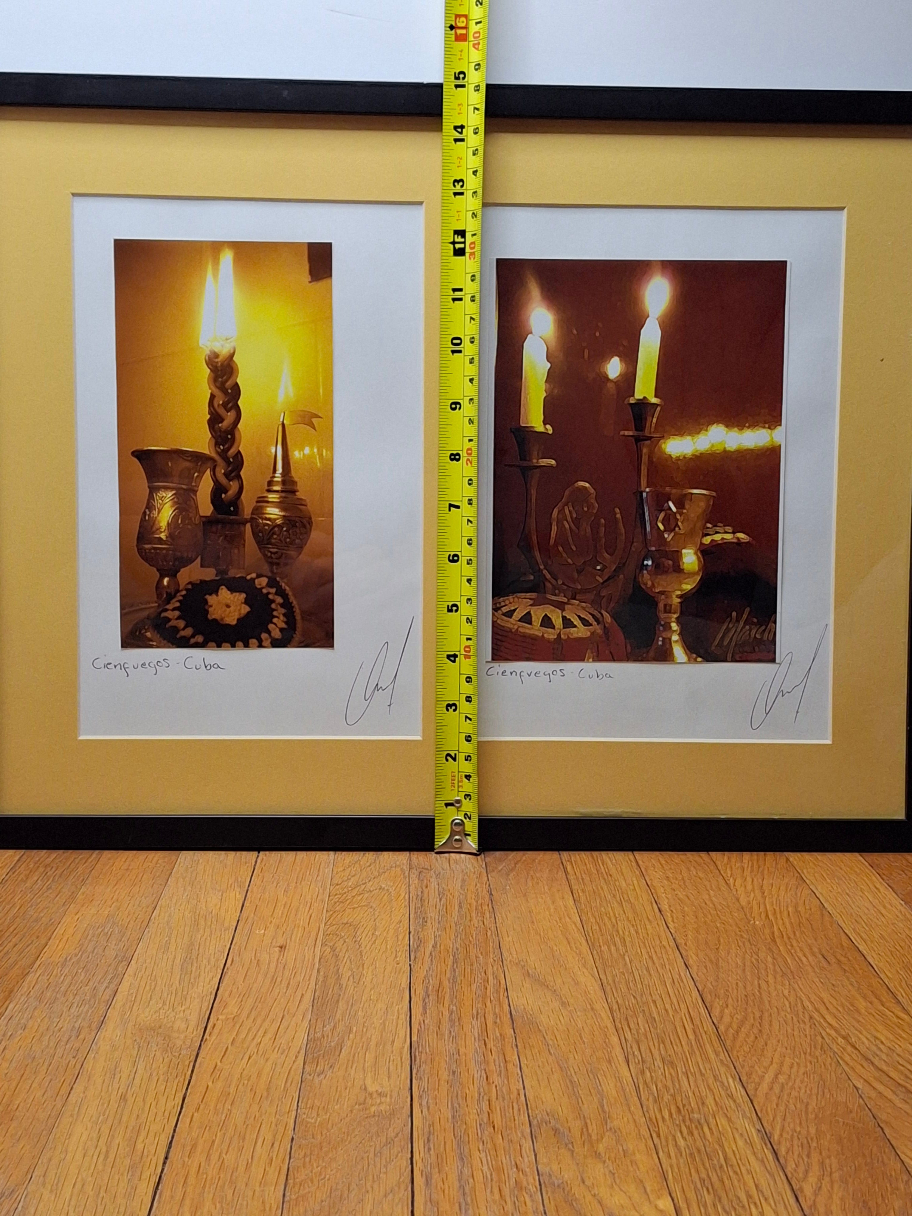 Humberto Mayol Signed Diptych: Jewish Cuba Cienfuegos Ritual Photography - Framed