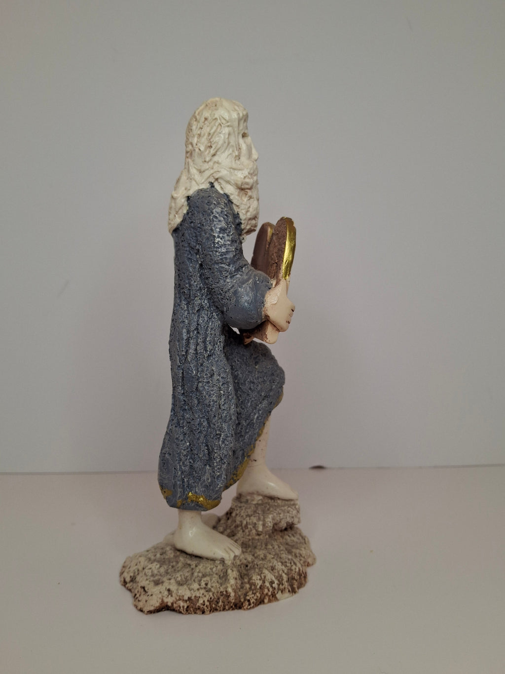 Israeli MCM Moses Ten Commandments Sculpture Signed Alkalay