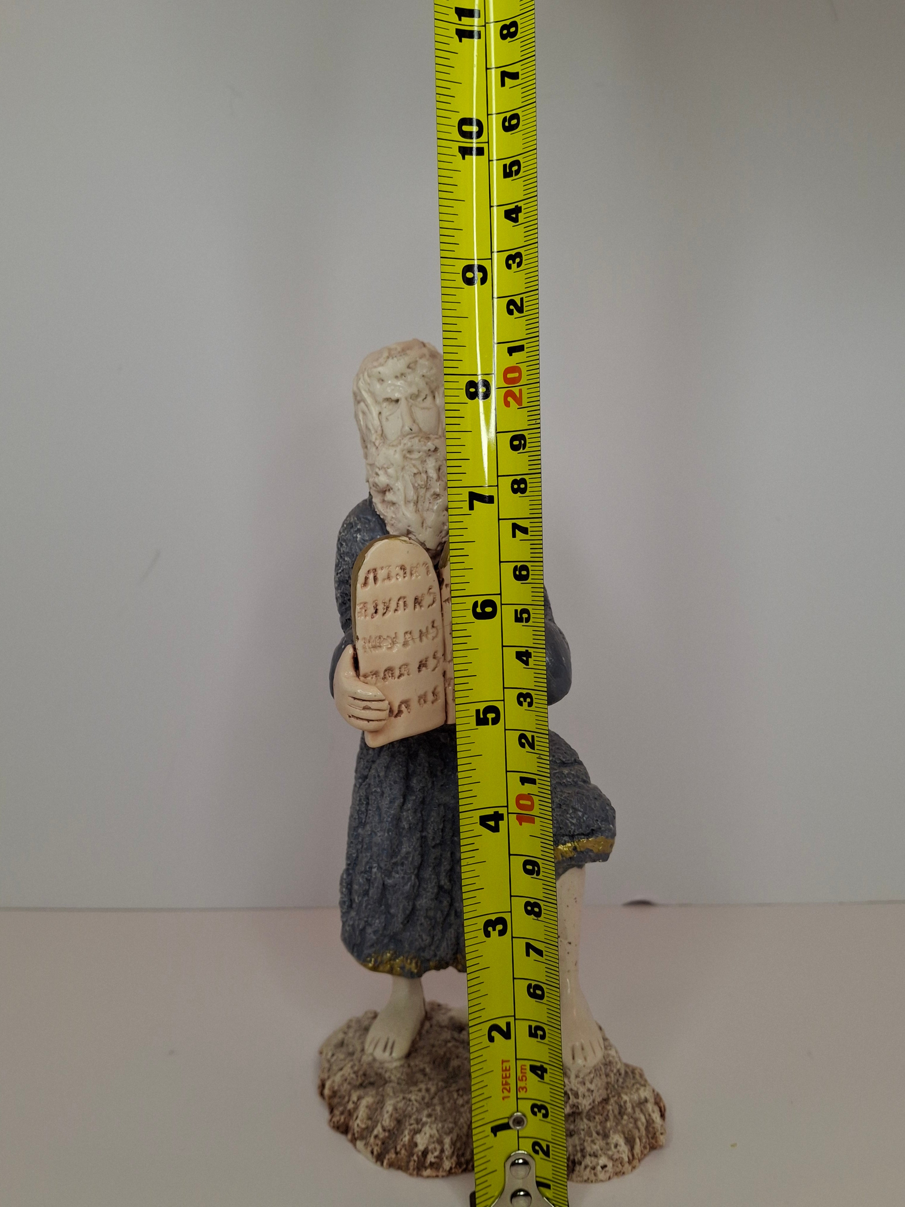 Israeli MCM Moses Ten Commandments Sculpture Signed Alkalay