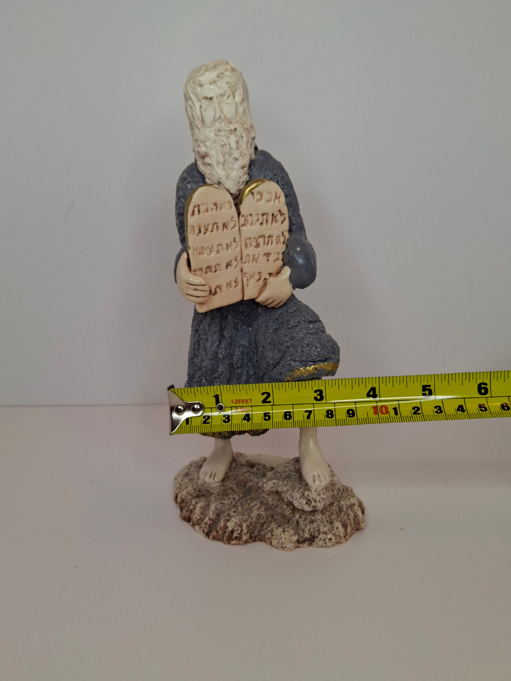Israeli MCM Moses Ten Commandments Sculpture Signed Alkalay