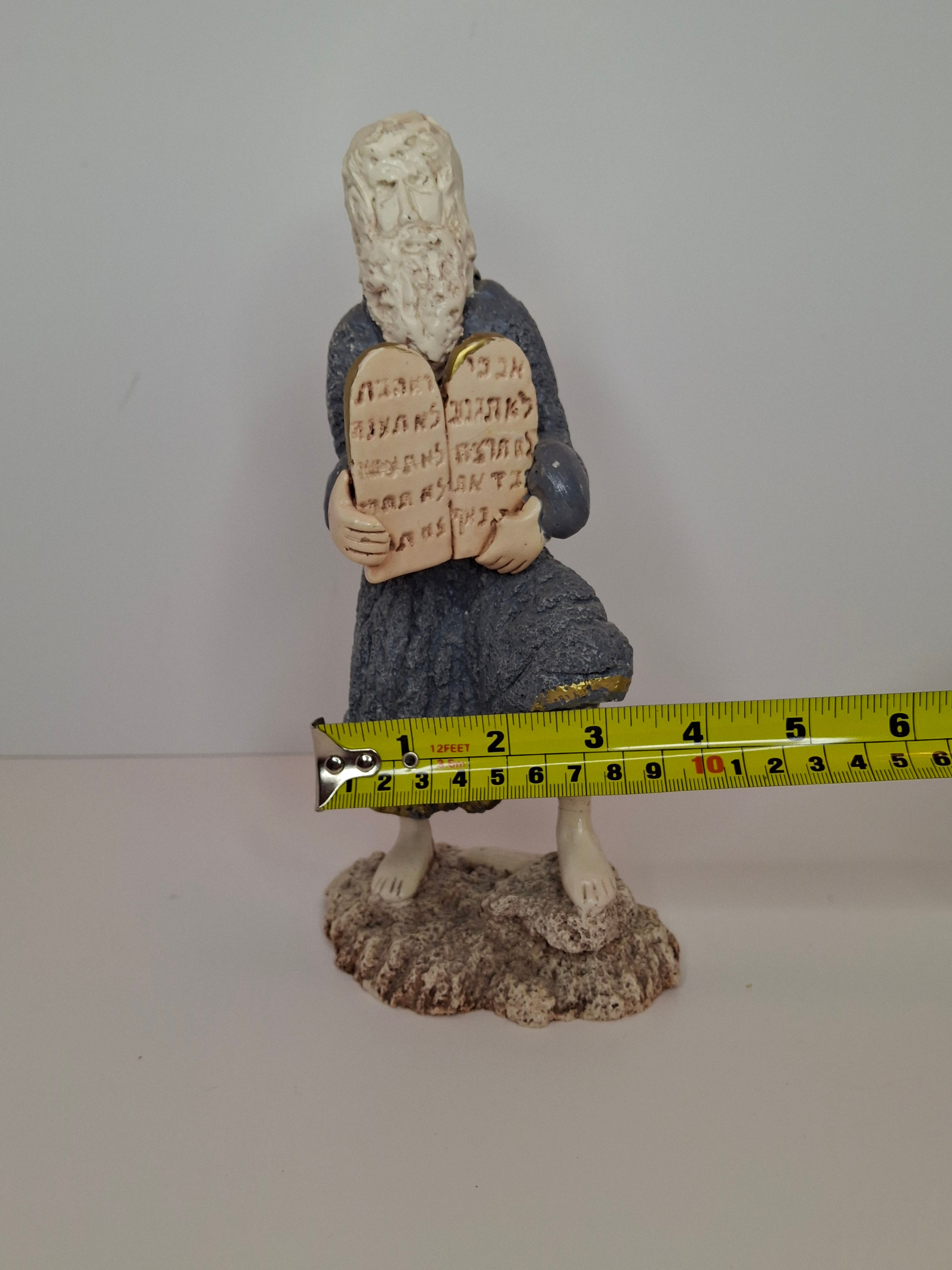 Israeli MCM Moses Ten Commandments Sculpture Signed Alkalay