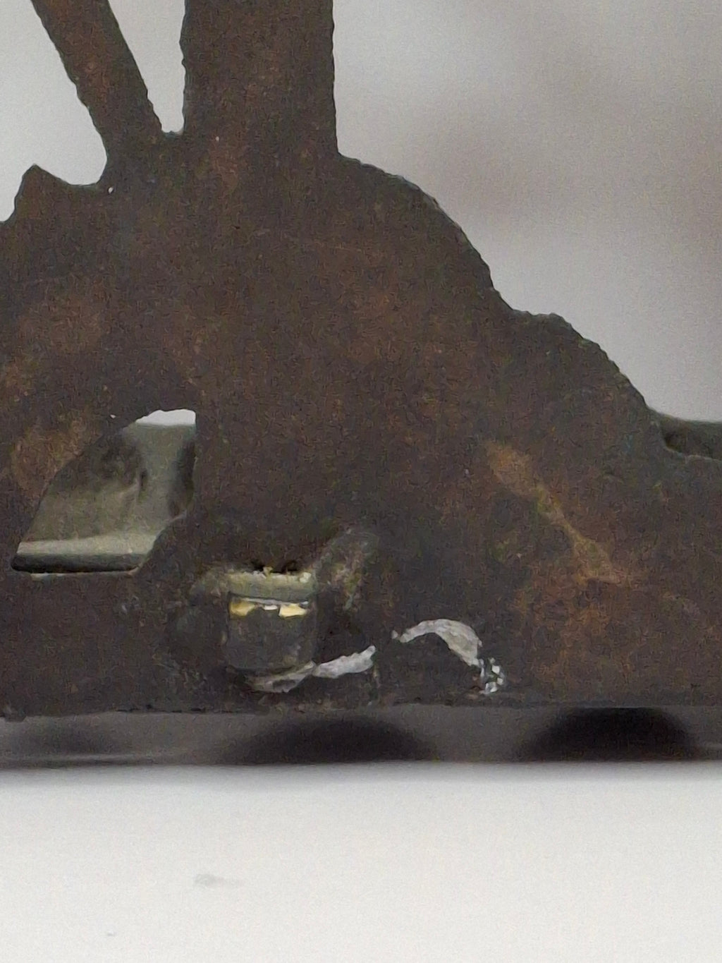 Cast Brass Hanukkah Menorah w/ Lions of Judah & Ten Commandments, Circa 1900