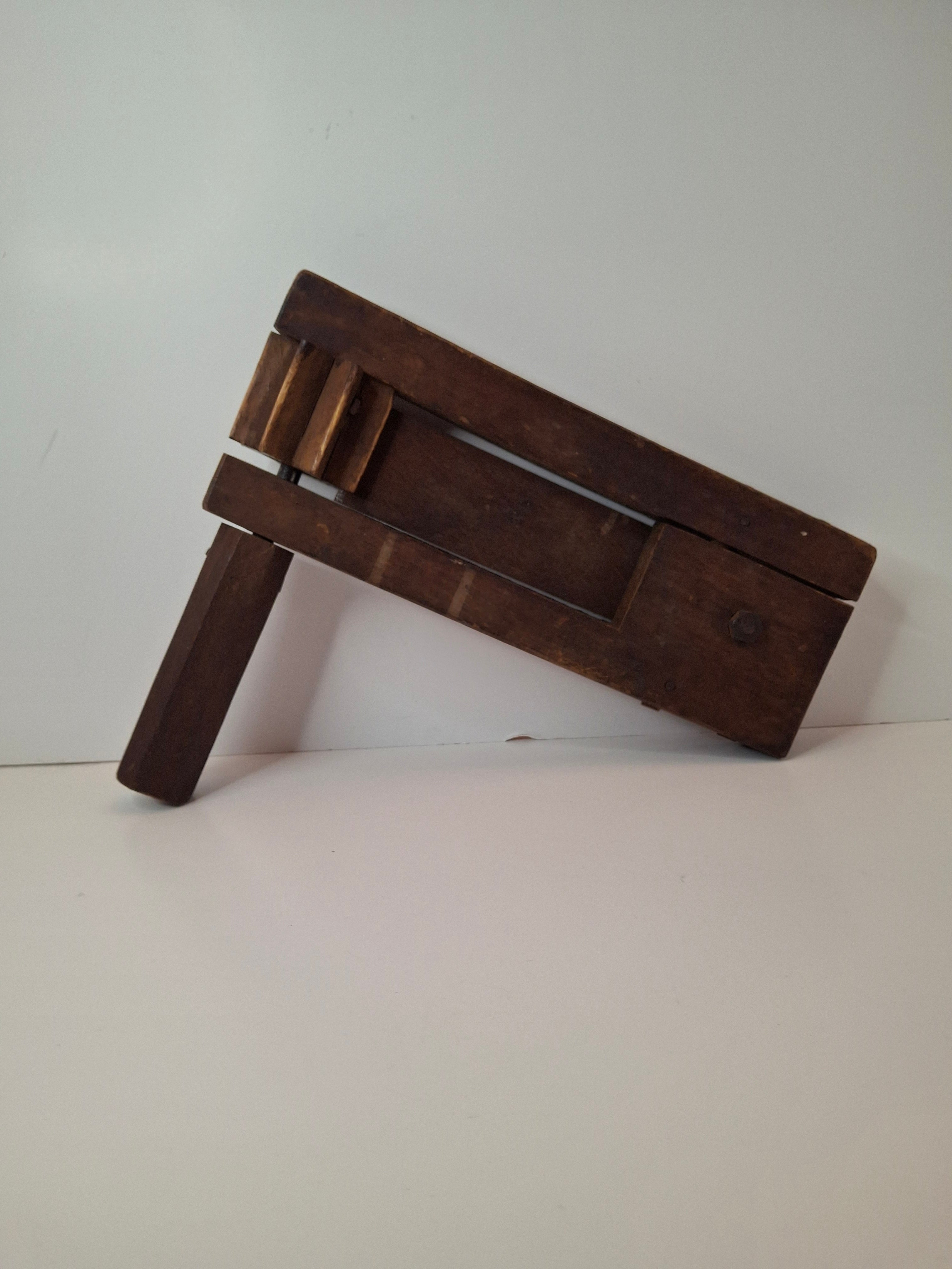 Vintage Grogger or WWI / WWII British ARP Wooden Gas Rattle Noisemaker - Air Raid Alarm, Circa 1914-1945