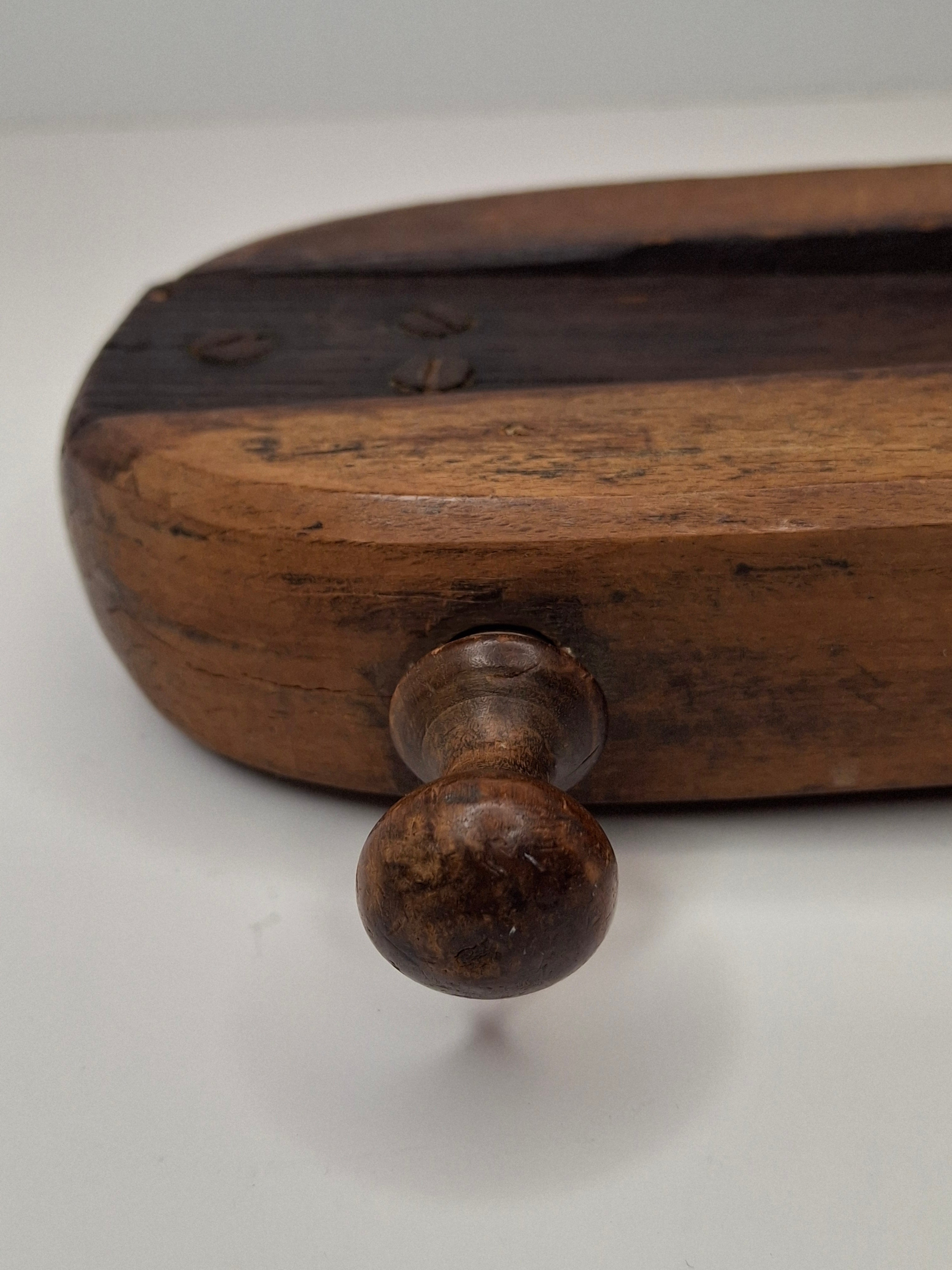 Antique Wooden Purim Grogger Noisemaker - Judaica Ratchet Collectible, Circa Late 19th Century