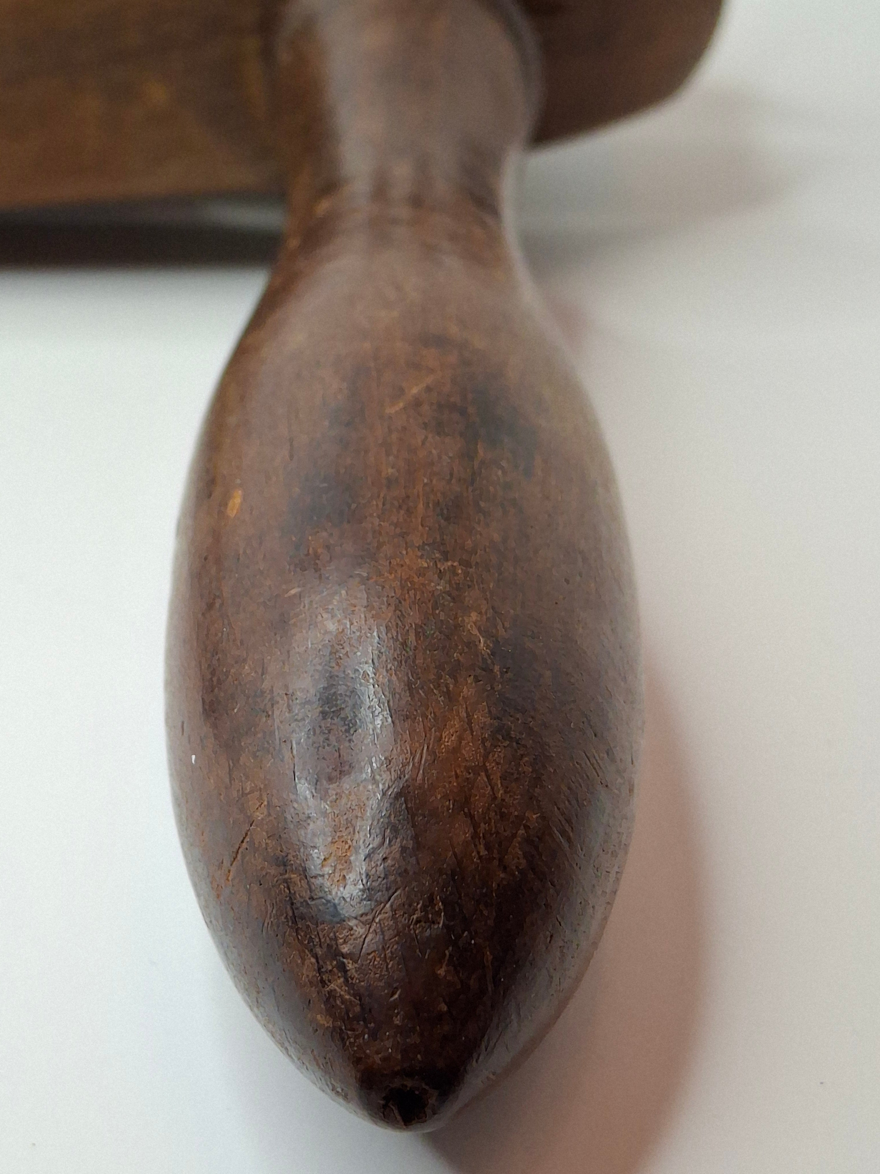 Antique Wooden Purim Grogger Noisemaker - Judaica Ratchet Collectible, Circa Late 19th Century