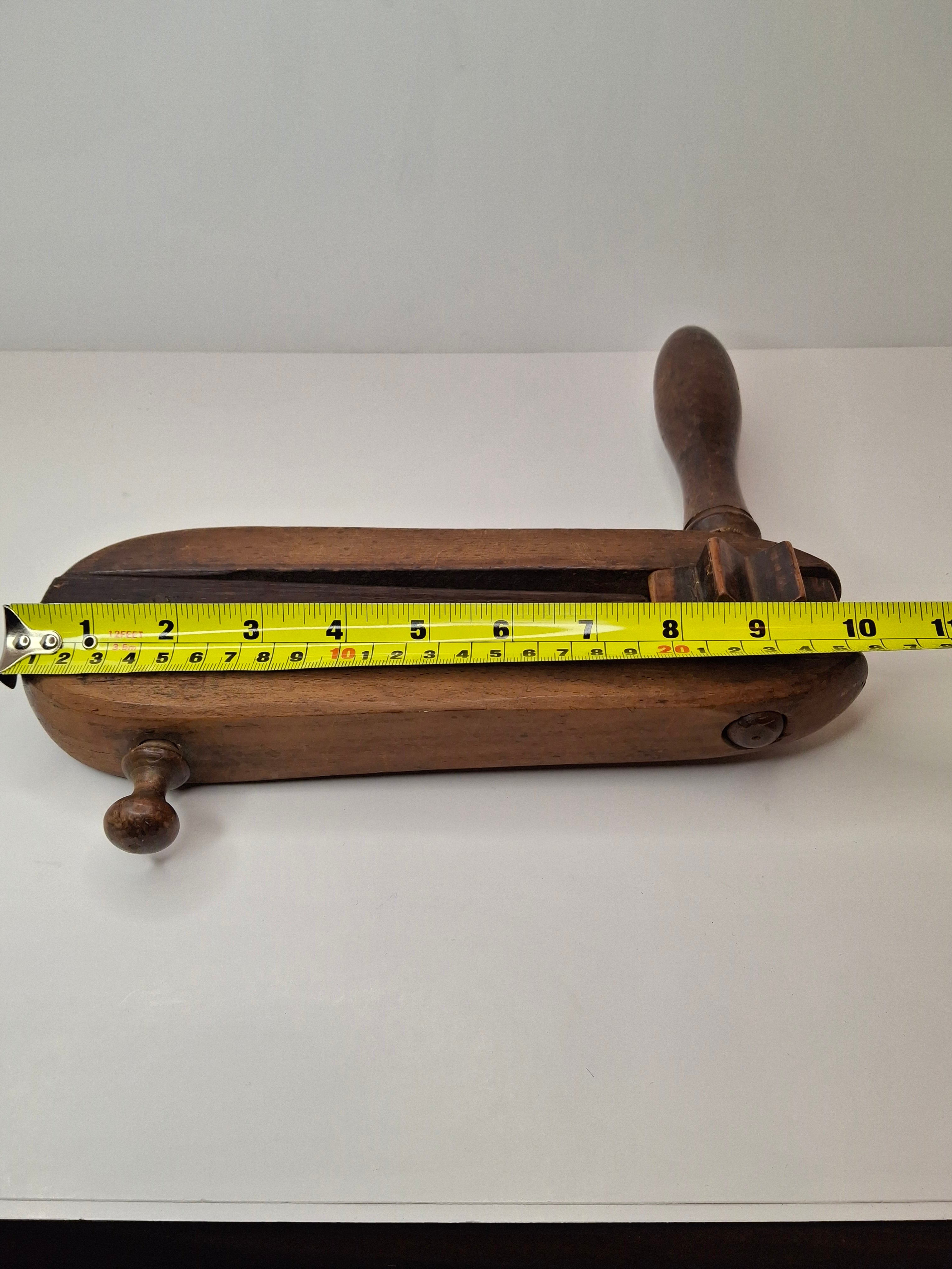 Antique Wooden Purim Grogger Noisemaker - Judaica Ratchet Collectible, Circa Late 19th Century