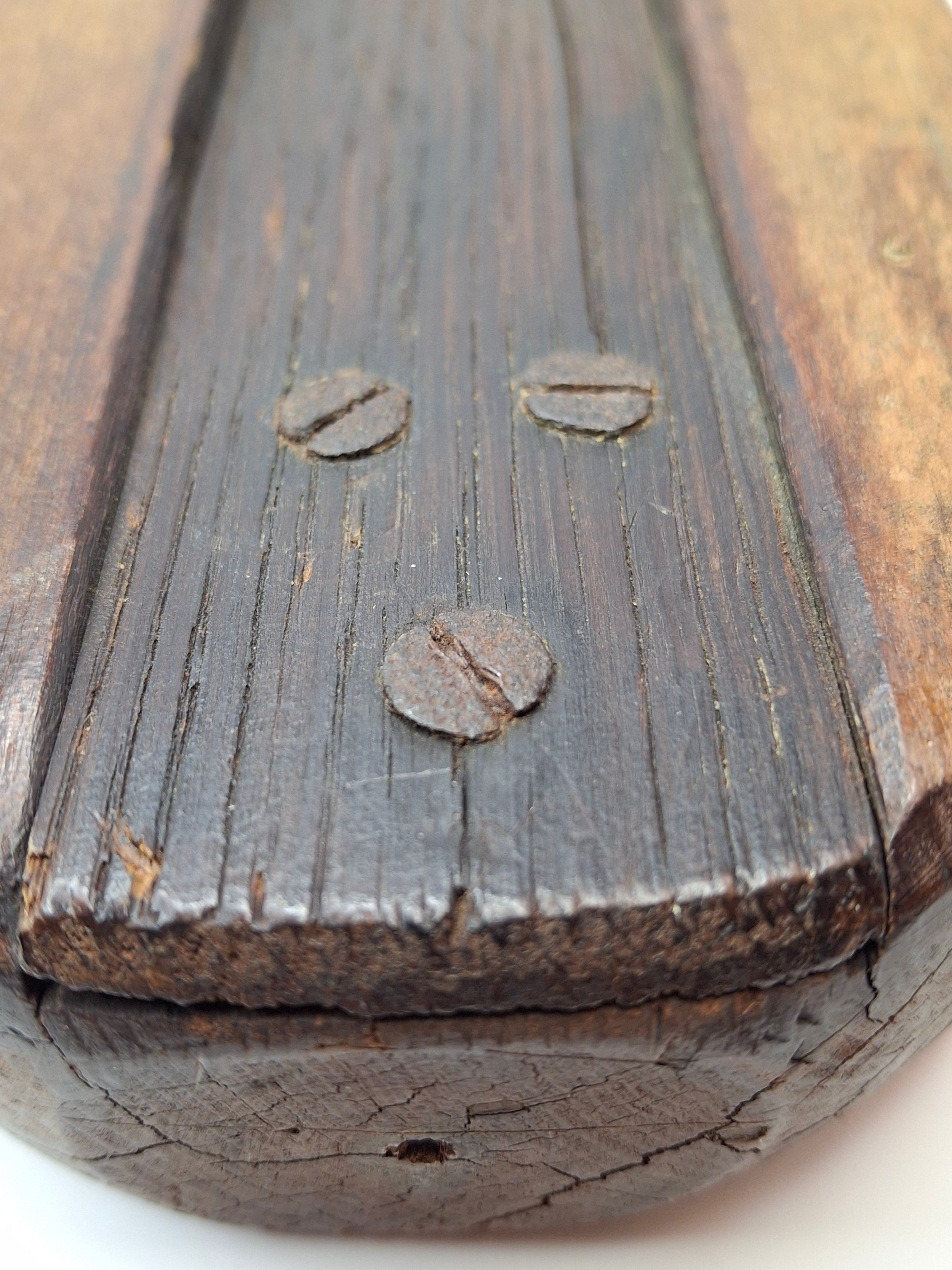 Antique Wooden Purim Grogger Noisemaker - Judaica Ratchet Collectible, Circa Late 19th Century