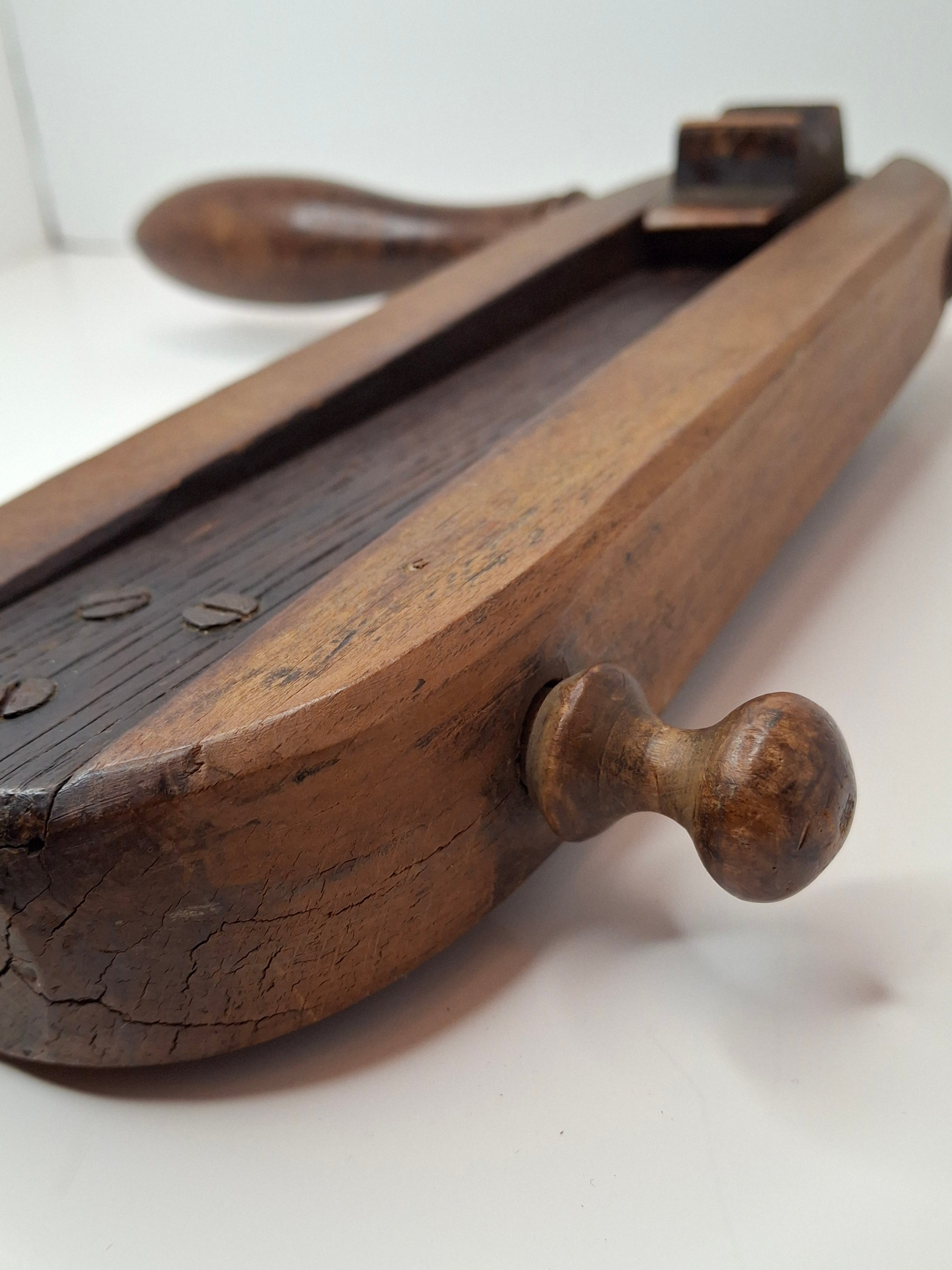 Antique Wooden Purim Grogger Noisemaker - Judaica Ratchet Collectible, Circa Late 19th Century