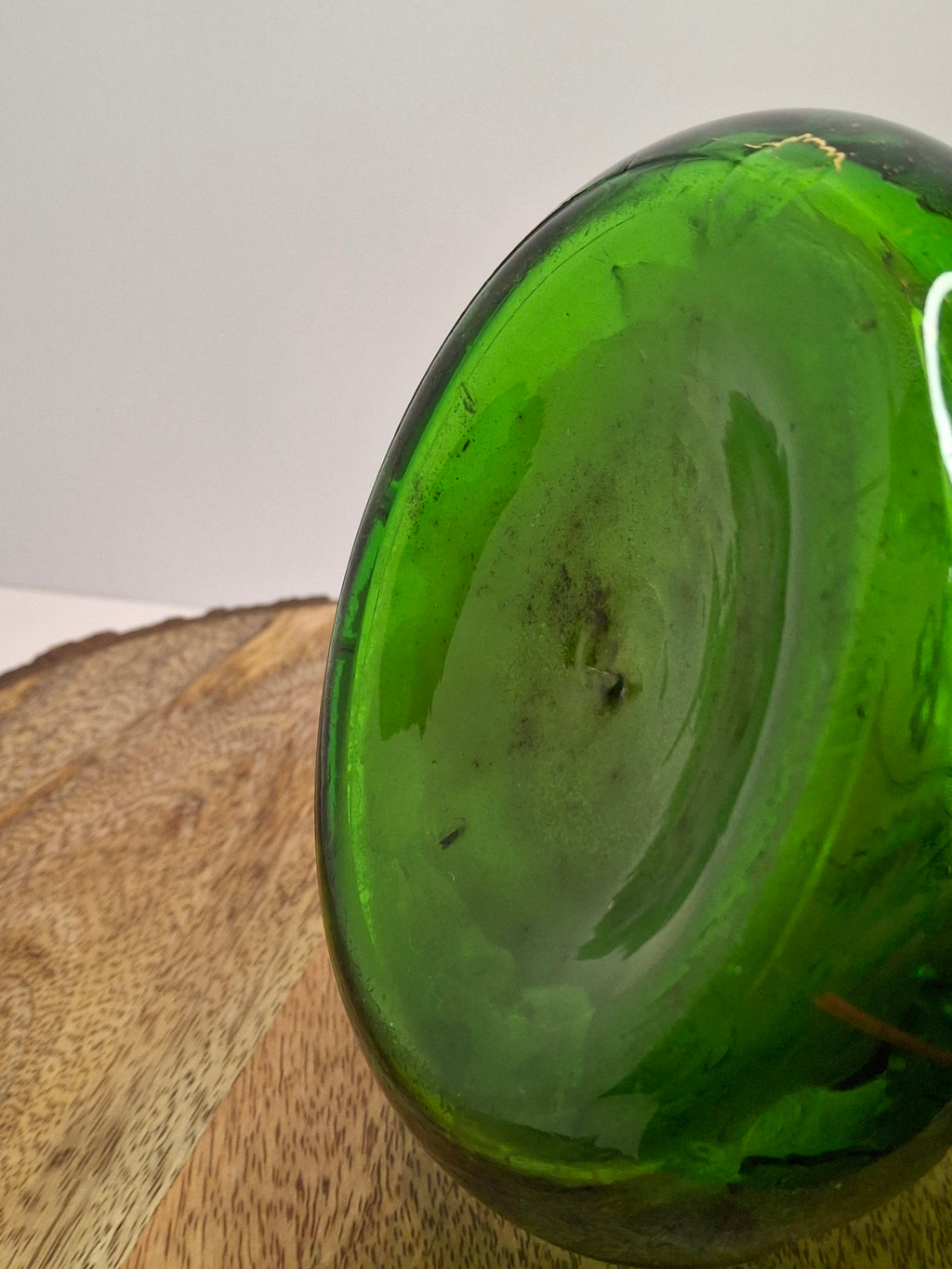 Antique EAPG U.S. Glass Company Delaware Pattern Emerald Green Pressed Glass Pitcher with Gold Accents, c.1899