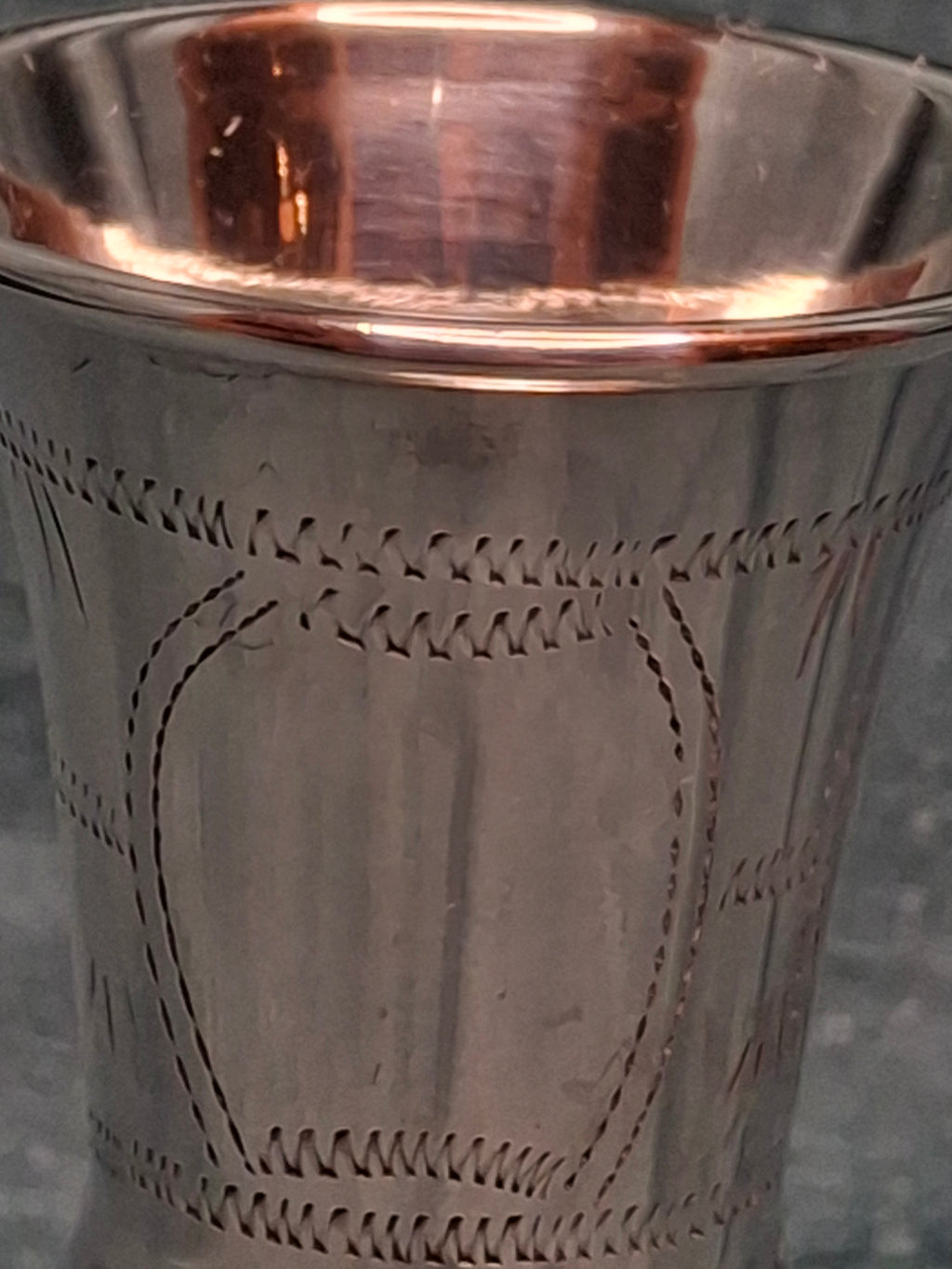 Vintage Sterling Silver Kiddush Cup and Saucer Set with Star of David Engraving 90 Grams