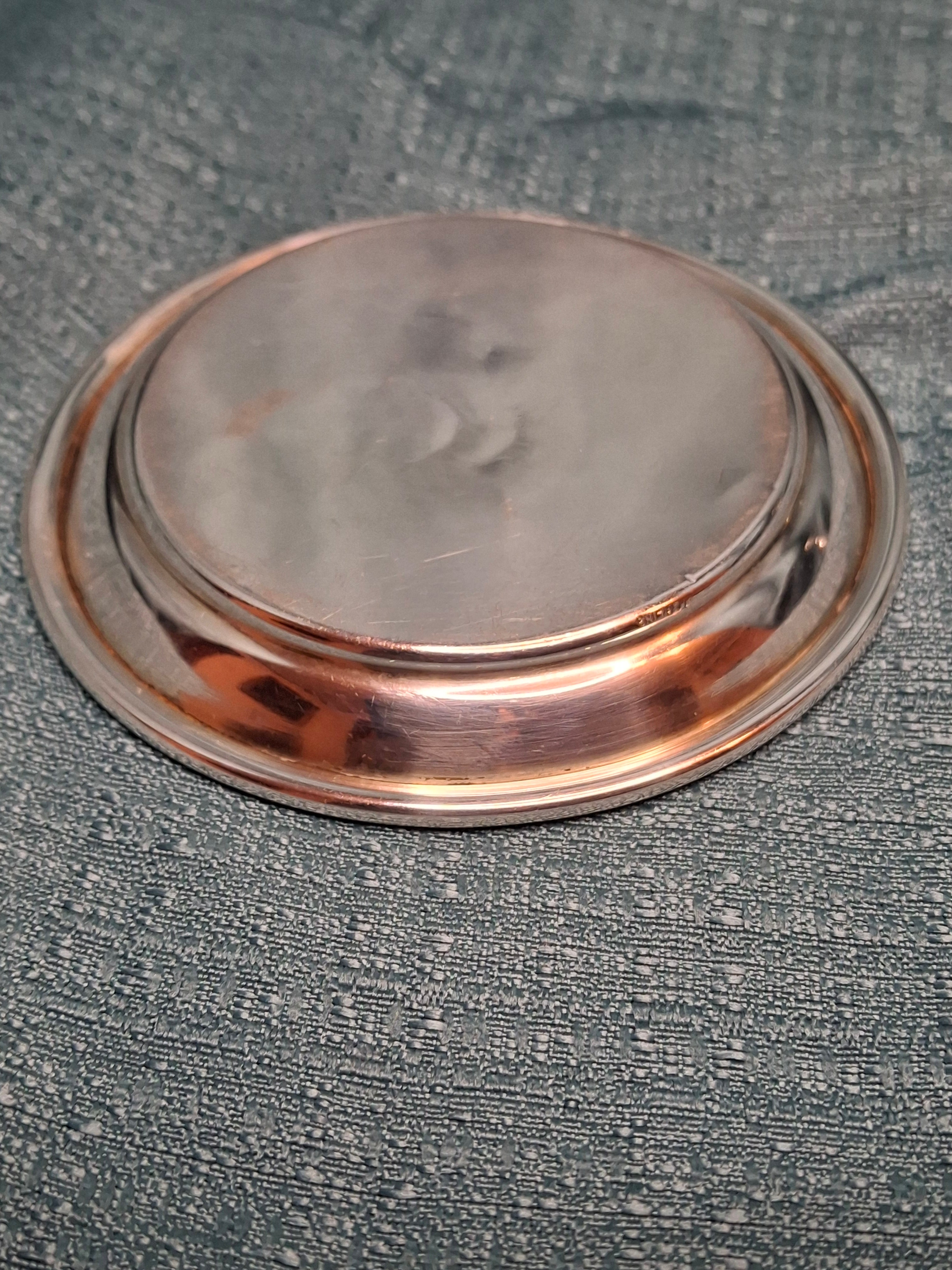 Vintage Sterling Silver Kiddush Cup and Saucer Set with Star of David Engraving 90 Grams