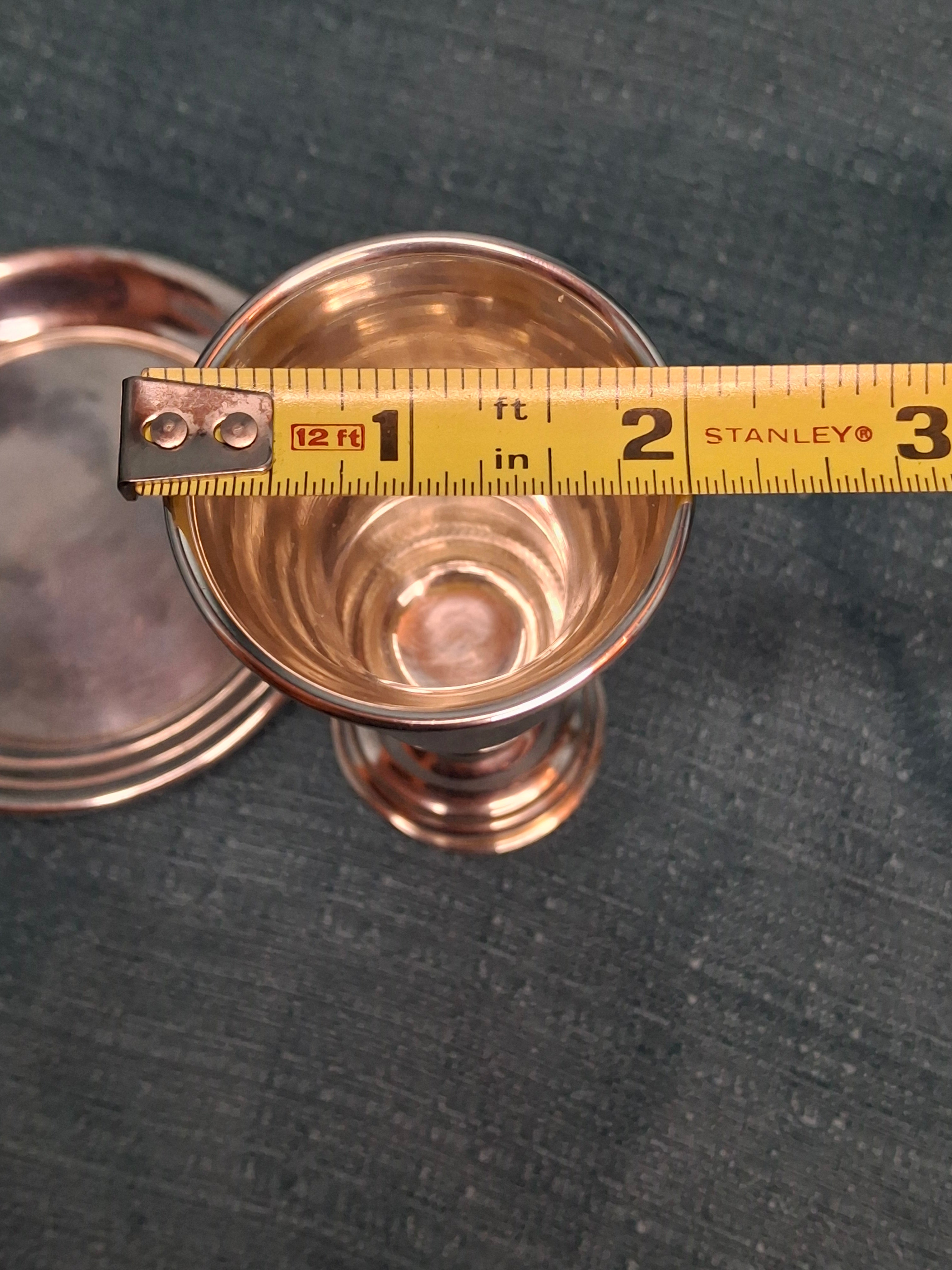 Vintage Sterling Silver Kiddush Cup and Saucer Set with Star of David Engraving 90 Grams