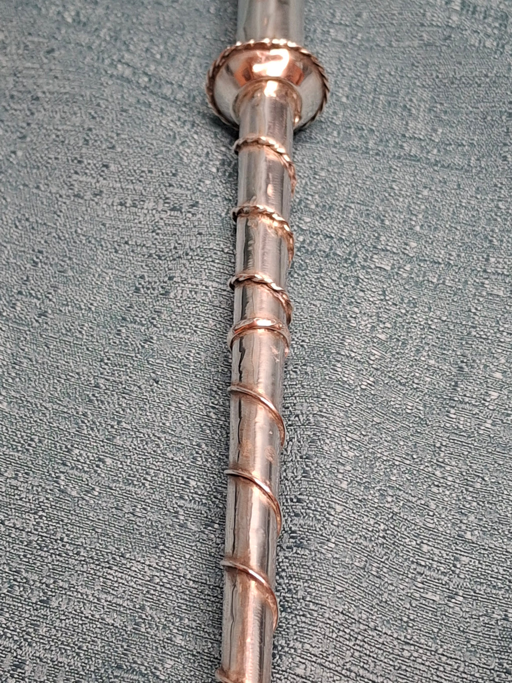 Antique 1873 Russian Imperial Silver Torah Pointer Yad with Fiddler Finial, Moscow Hallmarks