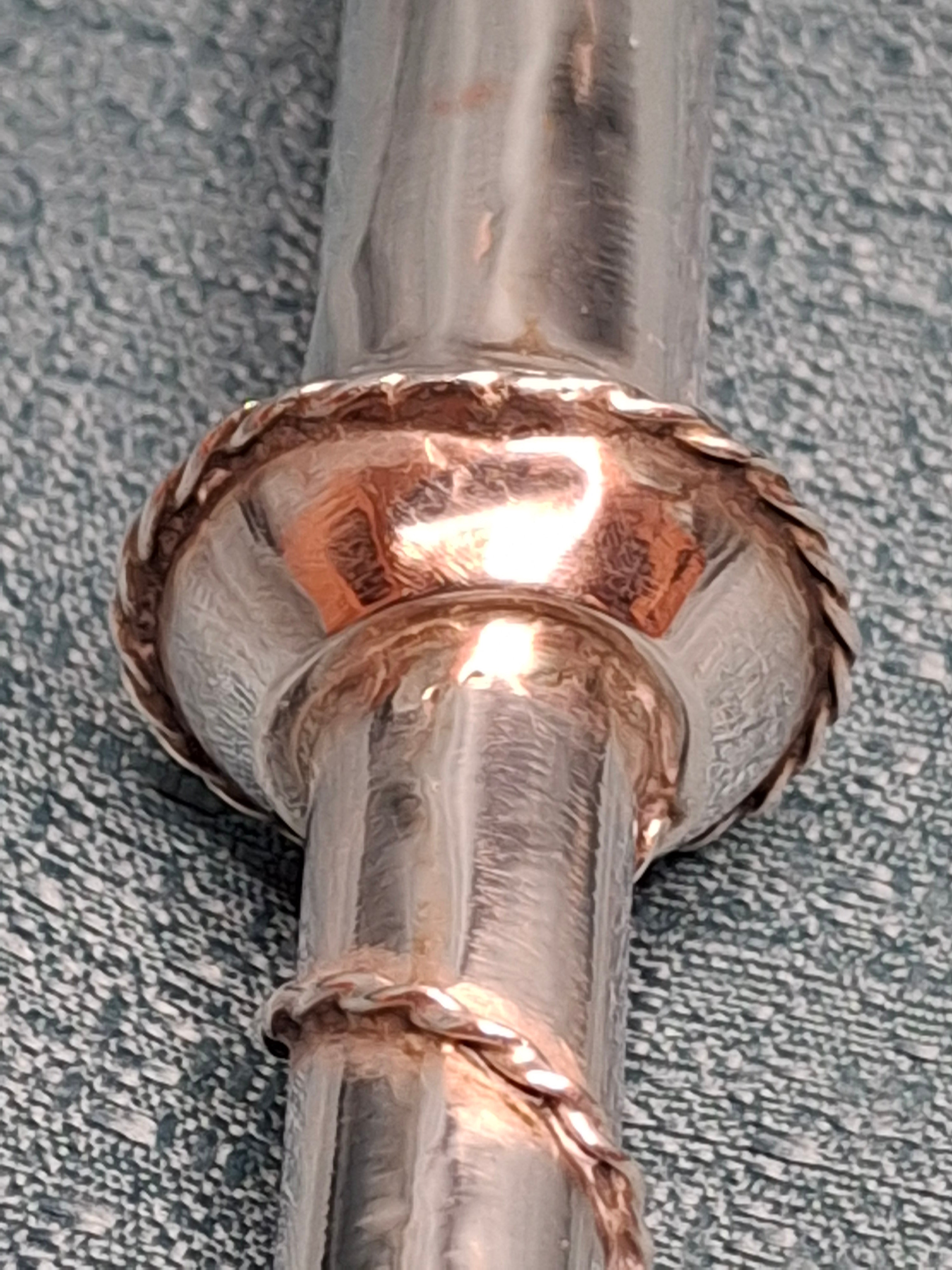 Antique 1873 Russian Imperial Silver Torah Pointer Yad with Fiddler Finial, Moscow Hallmarks