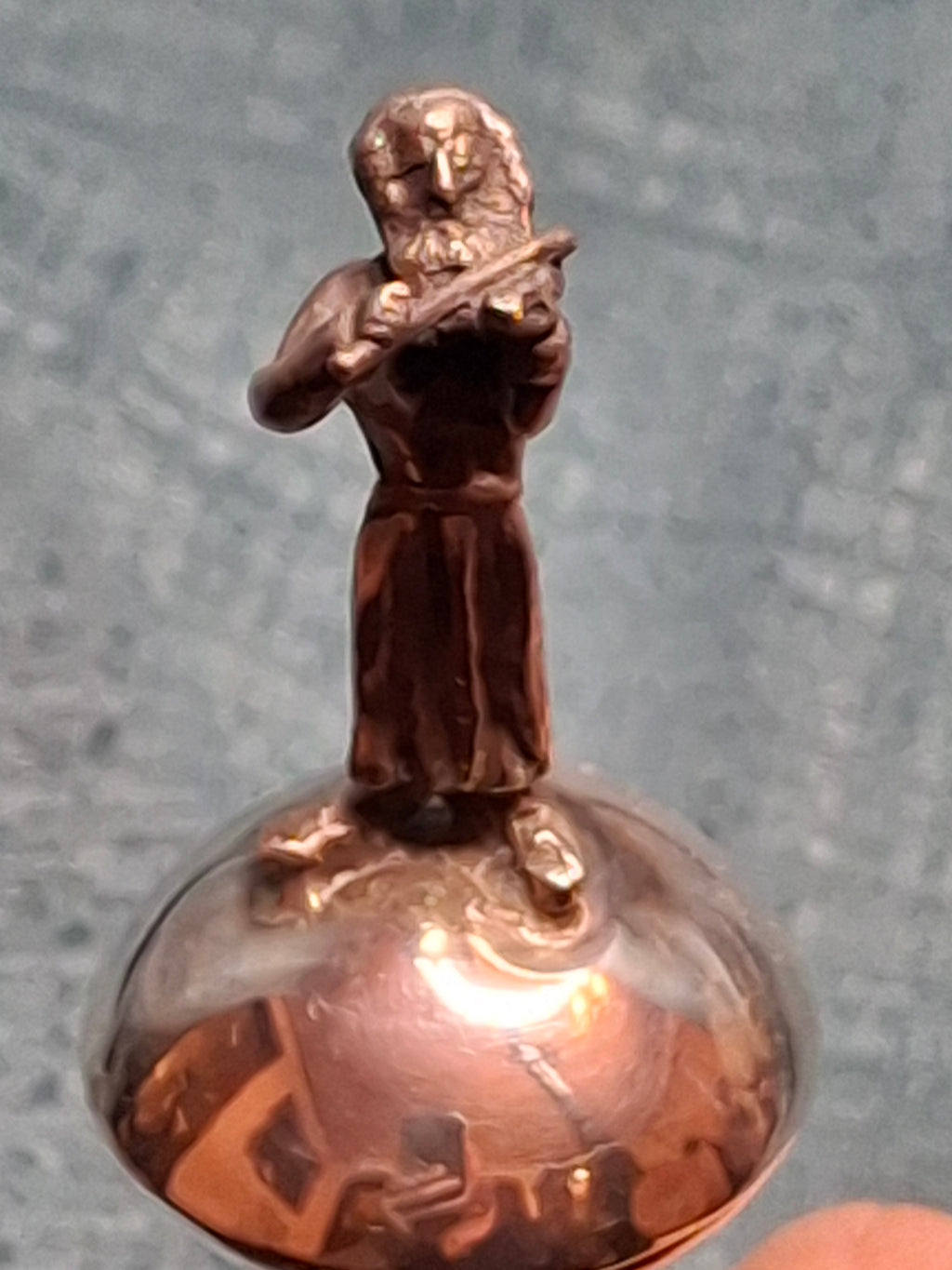 Antique 1873 Russian Imperial Silver Torah Pointer Yad with Fiddler Finial, Moscow Hallmarks