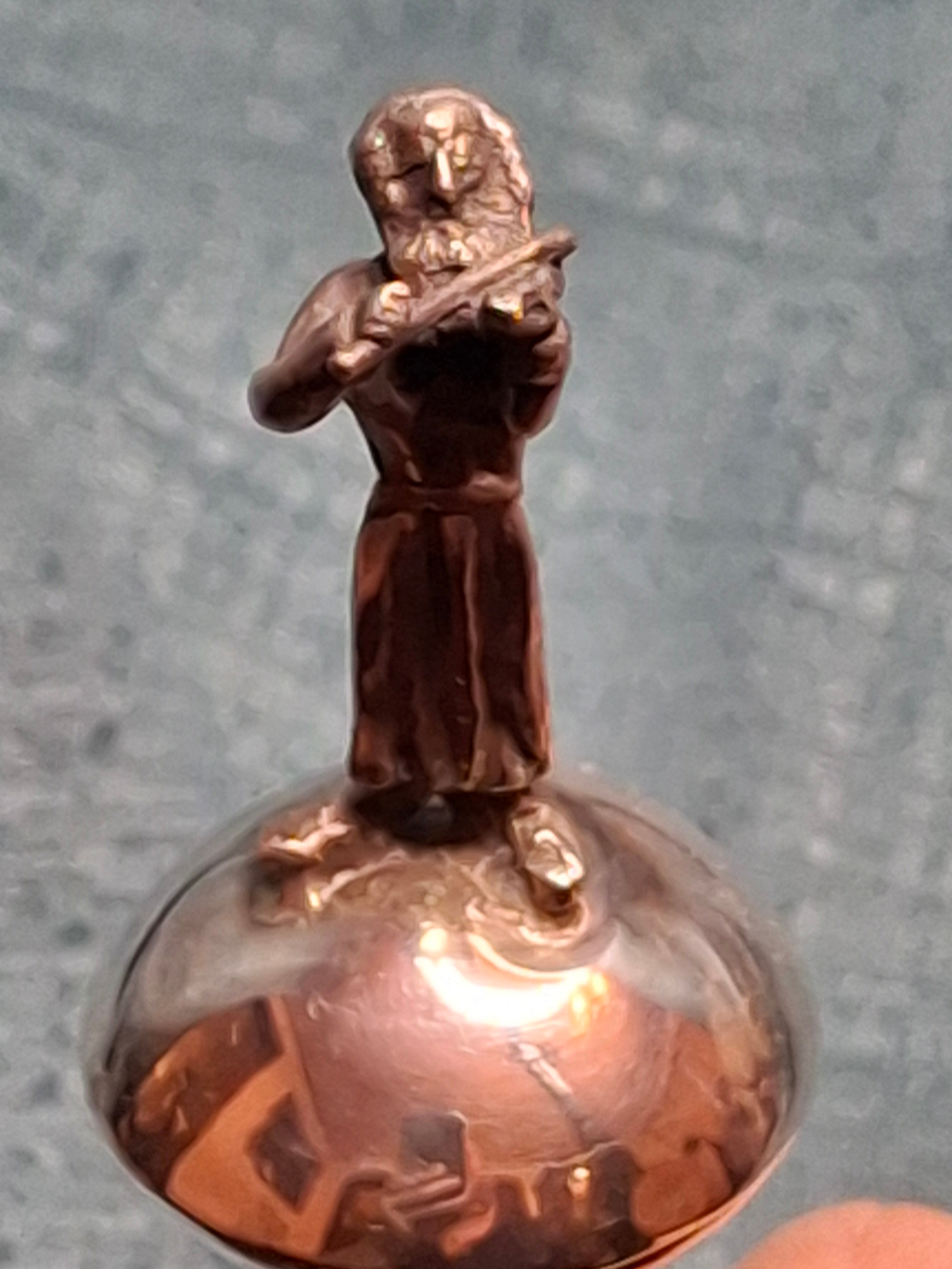 Antique 1873 Russian Imperial Silver Torah Pointer Yad with Fiddler Finial, Moscow Hallmarks