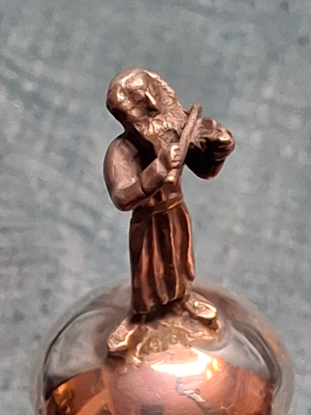Antique 1873 Russian Imperial Silver Torah Pointer Yad with Fiddler Finial, Moscow Hallmarks
