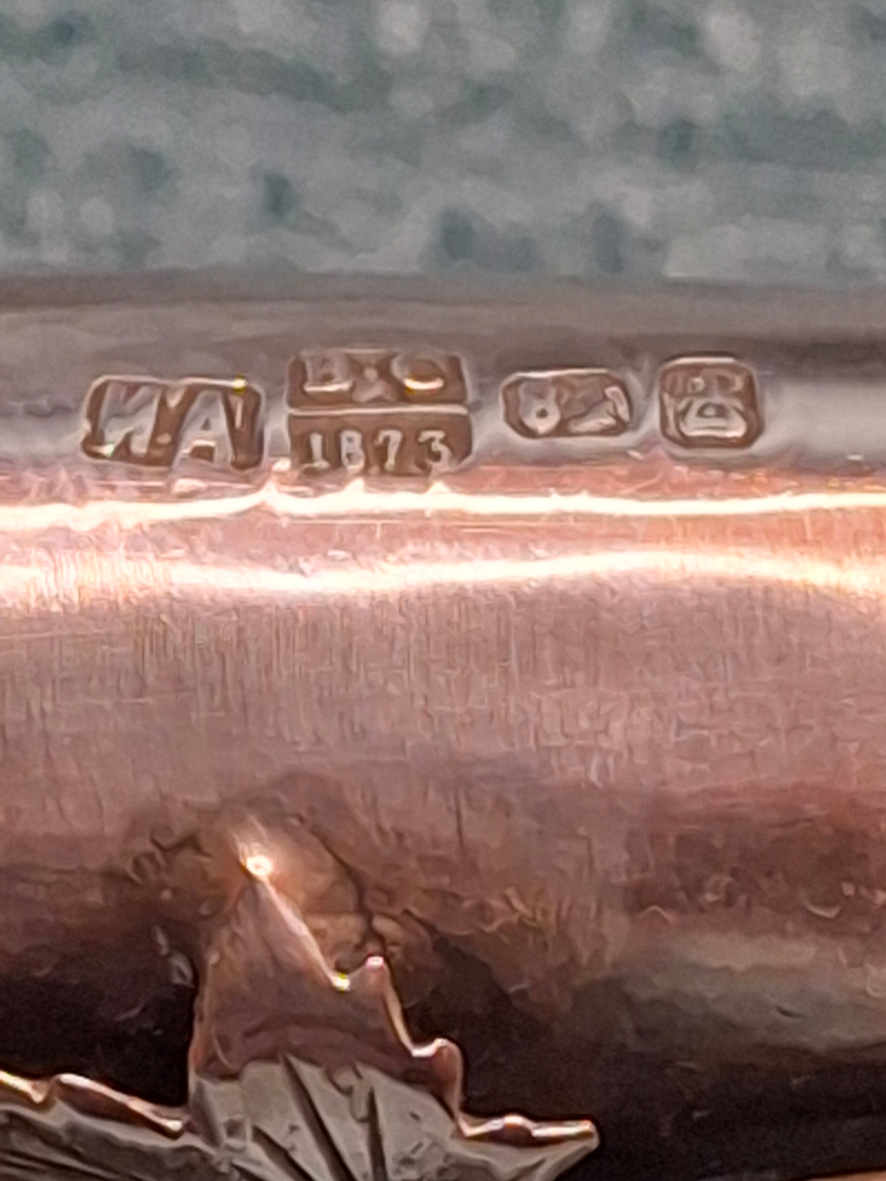 Antique 1873 Russian Imperial Silver Torah Pointer Yad with Fiddler Finial, Moscow Hallmarks