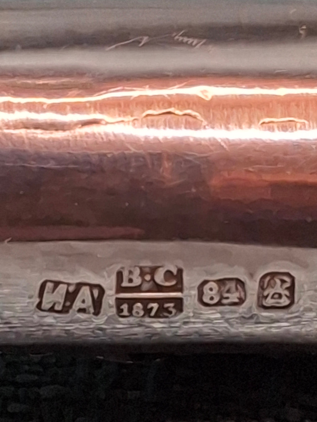 Antique 1873 Russian Imperial Silver Torah Pointer Yad with Fiddler Finial, Moscow Hallmarks