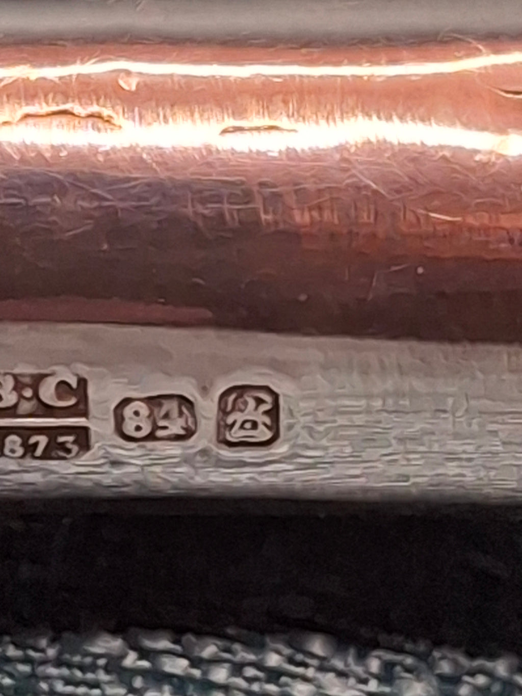 Antique 1873 Russian Imperial Silver Torah Pointer Yad with Fiddler Finial, Moscow Hallmarks