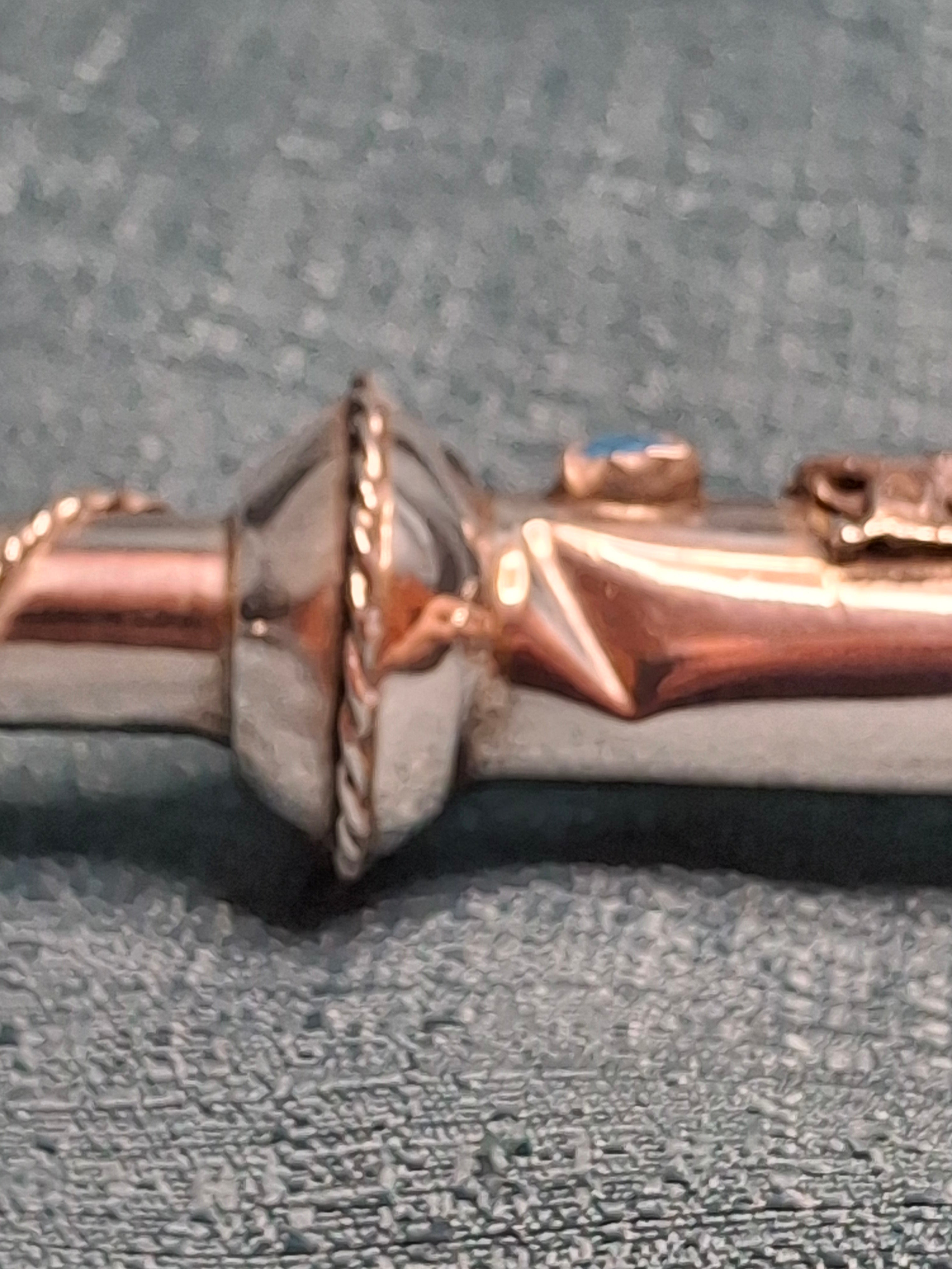 Antique 1873 Russian Imperial Silver Torah Pointer Yad with Fiddler Finial, Moscow Hallmarks