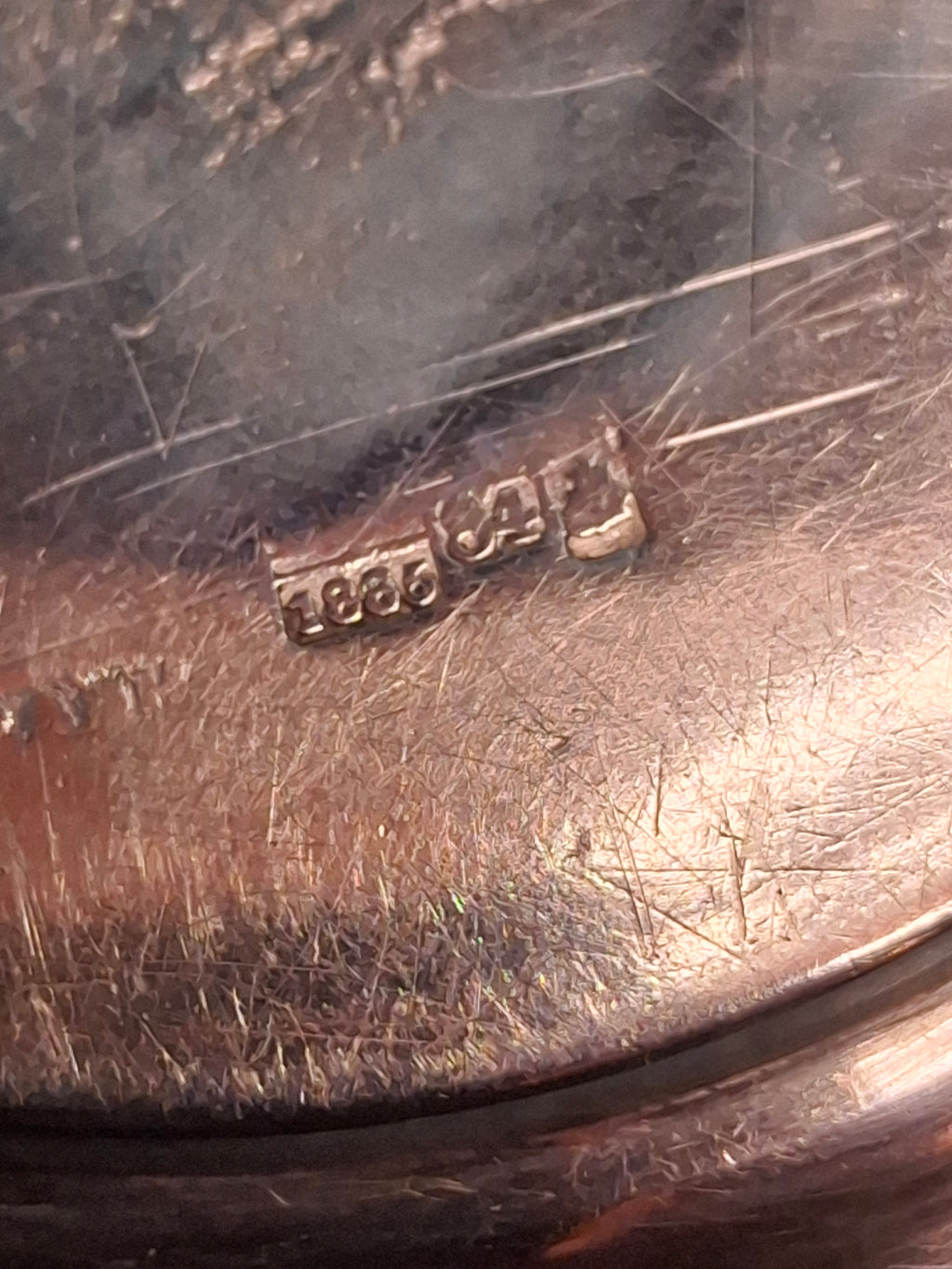 Antique Imperial Russian 84 Zolotnik Silver Kiddush Cup & Saucer Set, Moscow 1880/1885, Hebrew Memorial Engraving 1952, Judaica Pair