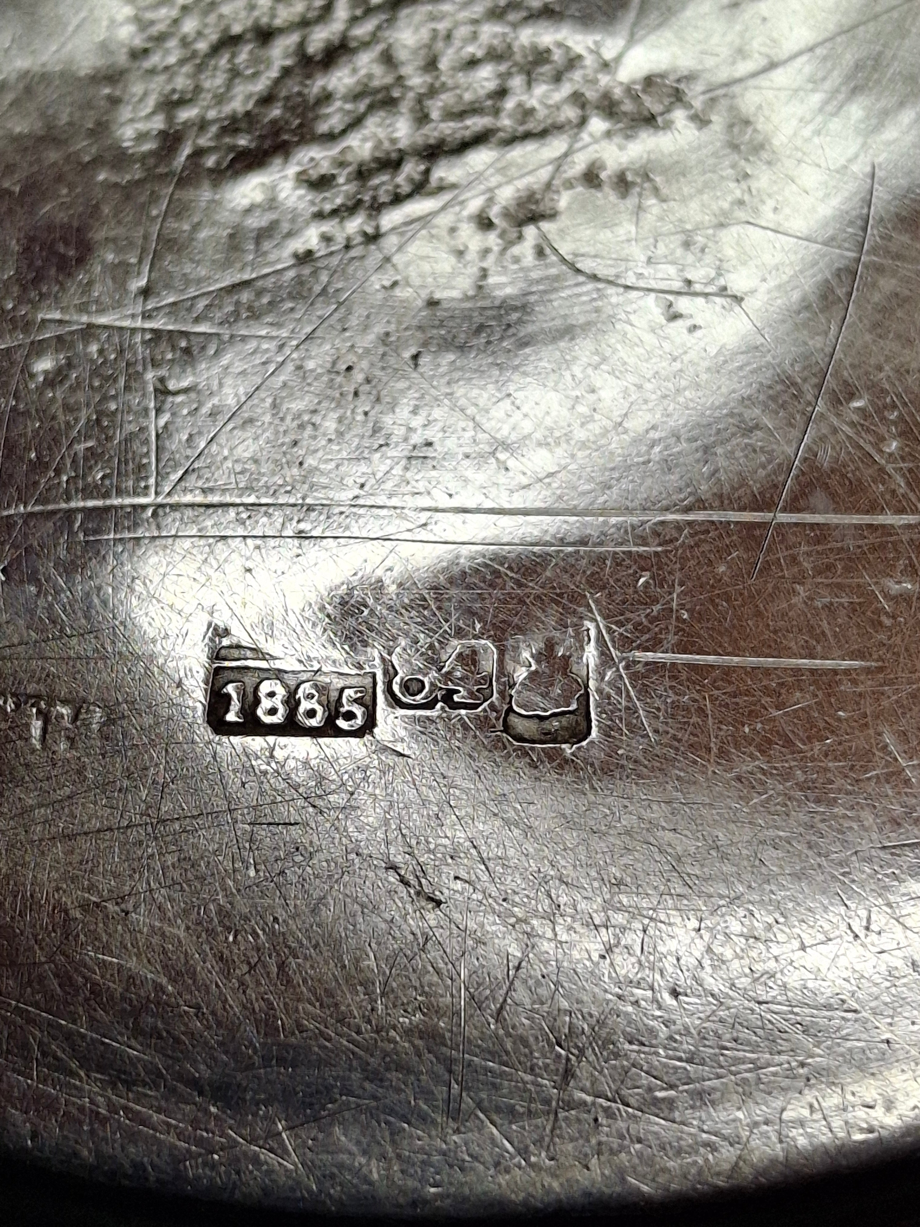 Antique Imperial Russian 84 Zolotnik Silver Kiddush Cup & Saucer Set, Moscow 1880/1885, Hebrew Memorial Engraving 1952, Judaica Pair