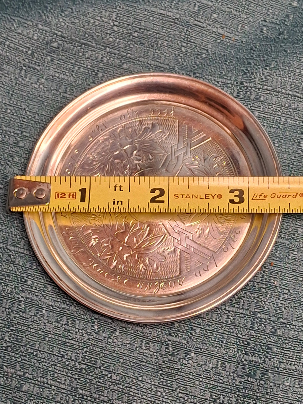 Antique Imperial Russian 84 Zolotnik Silver Kiddush Cup & Saucer Set, Moscow 1880/1885, Hebrew Memorial Engraving 1952, Judaica Pair