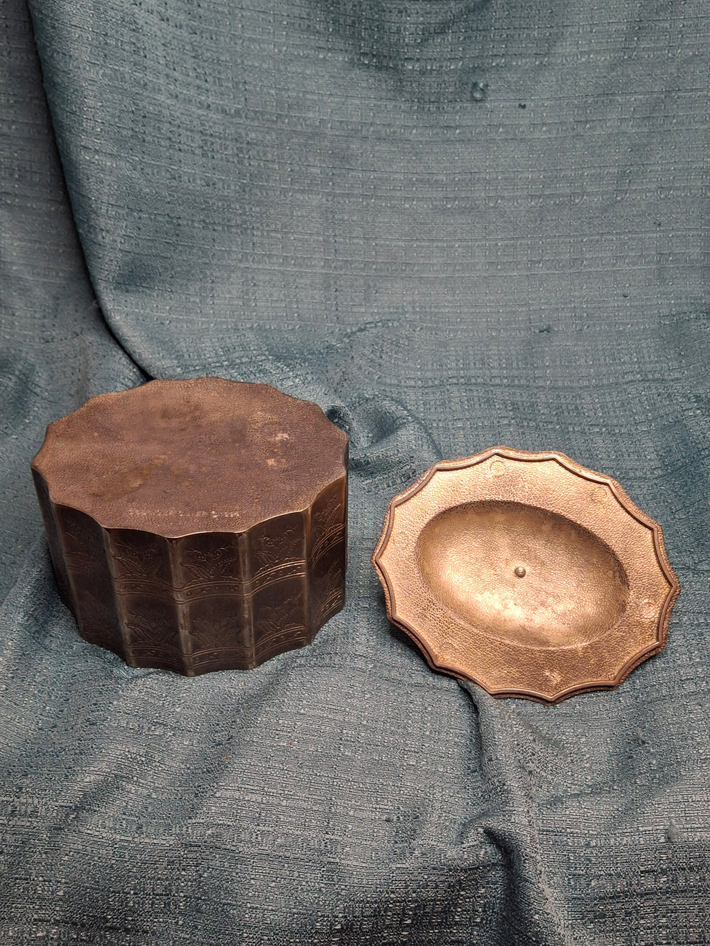 Vintage 1991 Godinger Silver Plated Etrog Box - Judaica Trinket Container with Red Velvet Interior