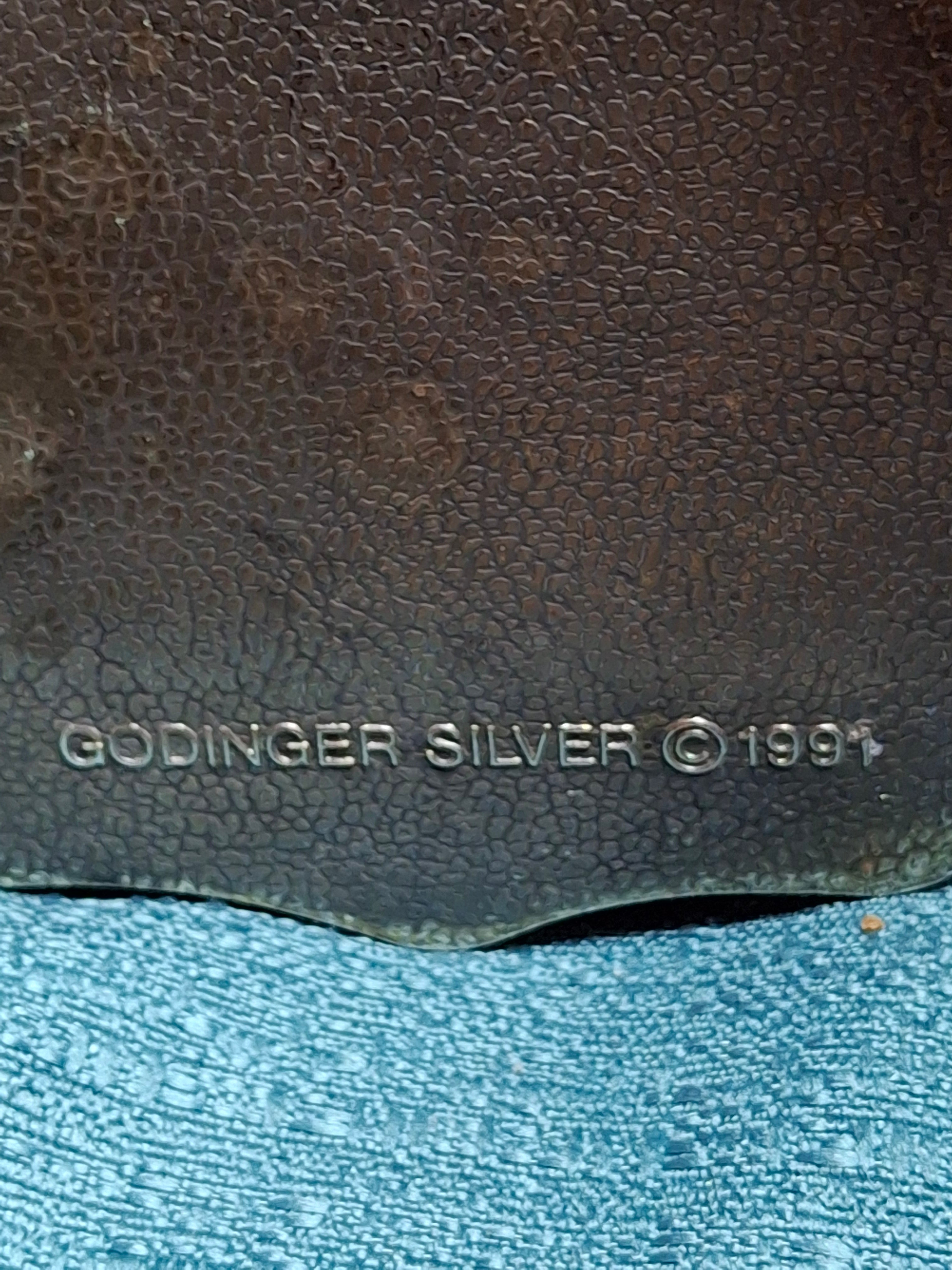 Vintage 1991 Godinger Silver Plated Etrog Box - Judaica Trinket Container with Red Velvet Interior